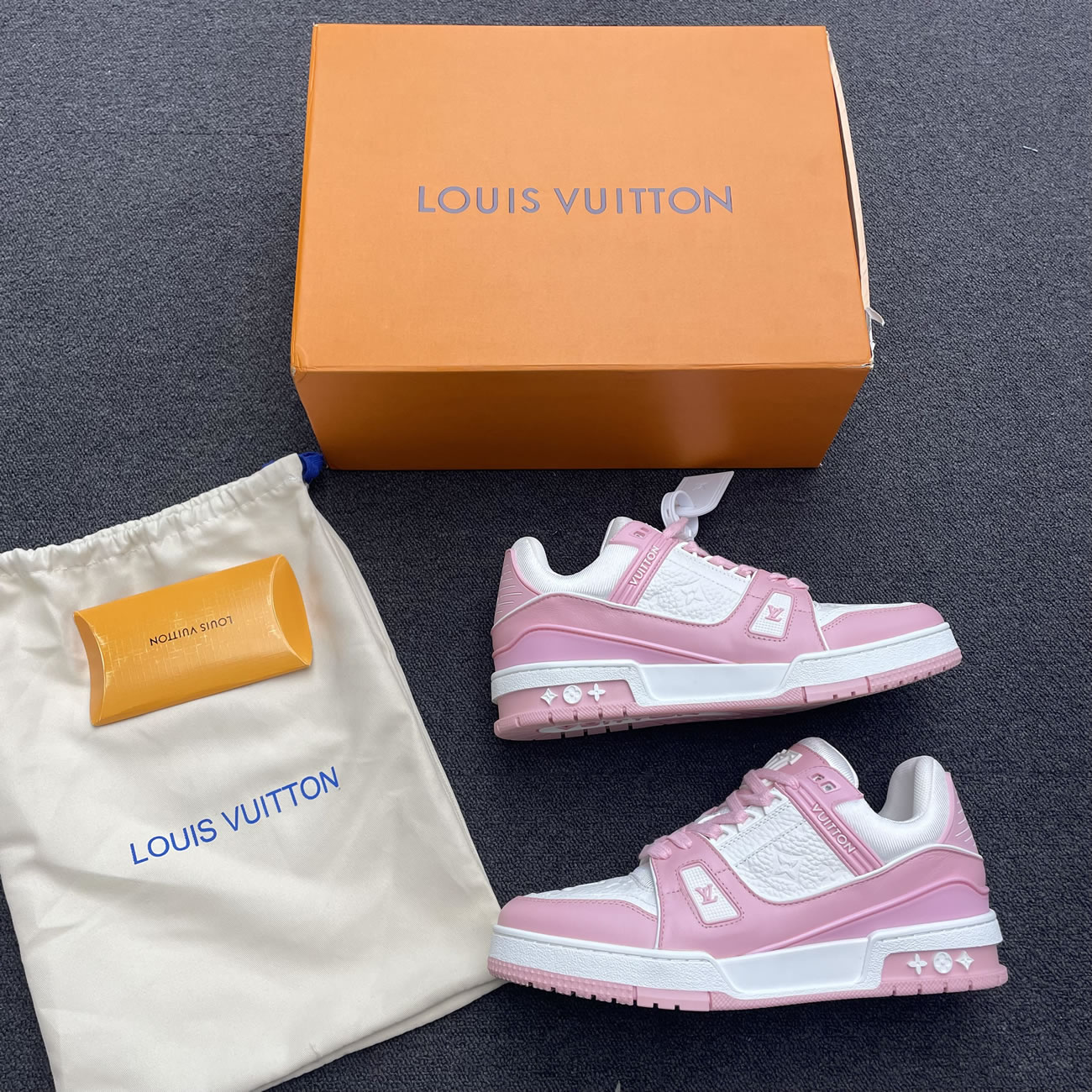 Lv Trainer Vuitton Sneaker Pink 1aa6w3 (8) - newkick.cc