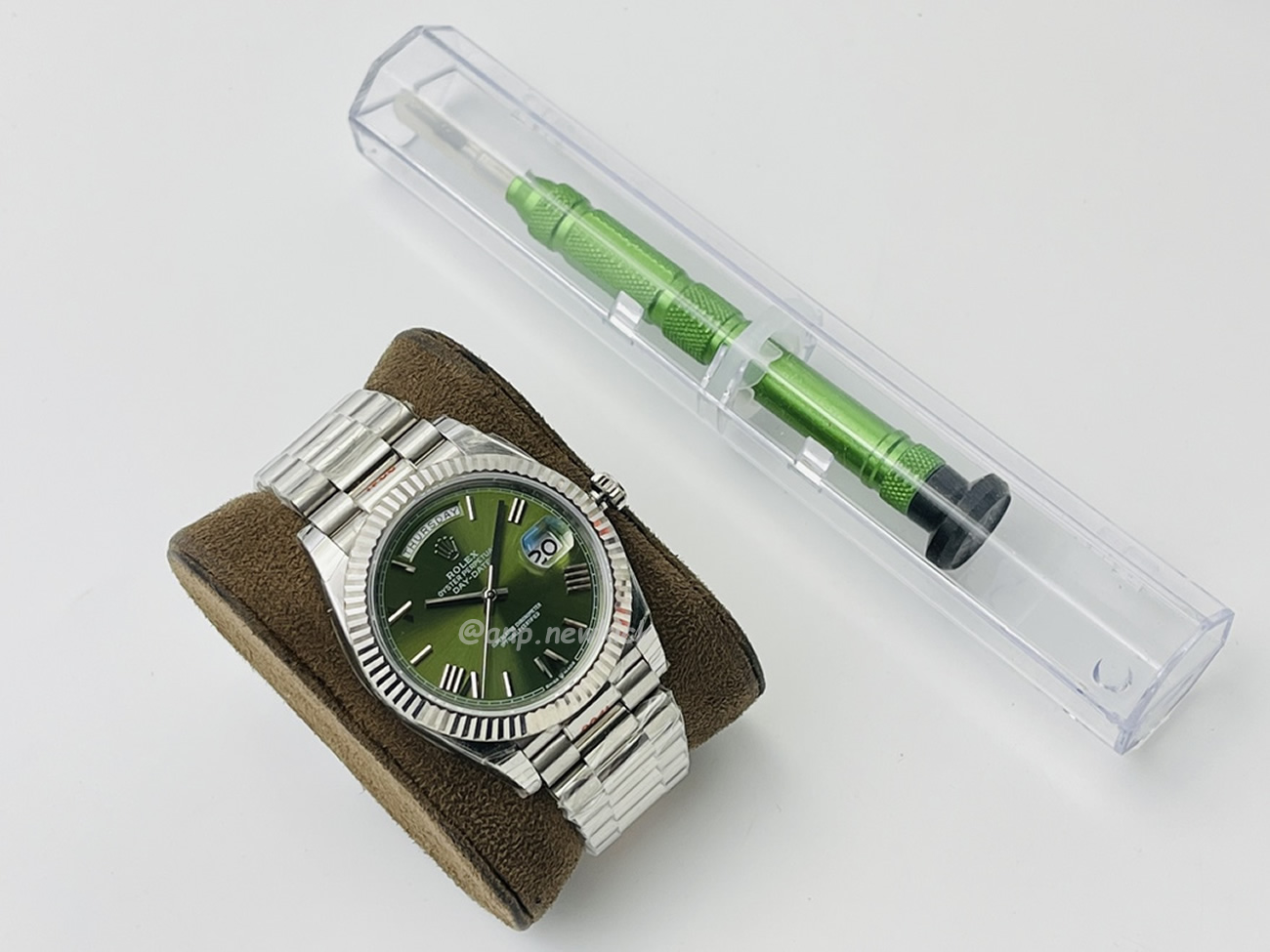 Rolex Day Date Olive Green 228239 0033 (4) - newkick.cc