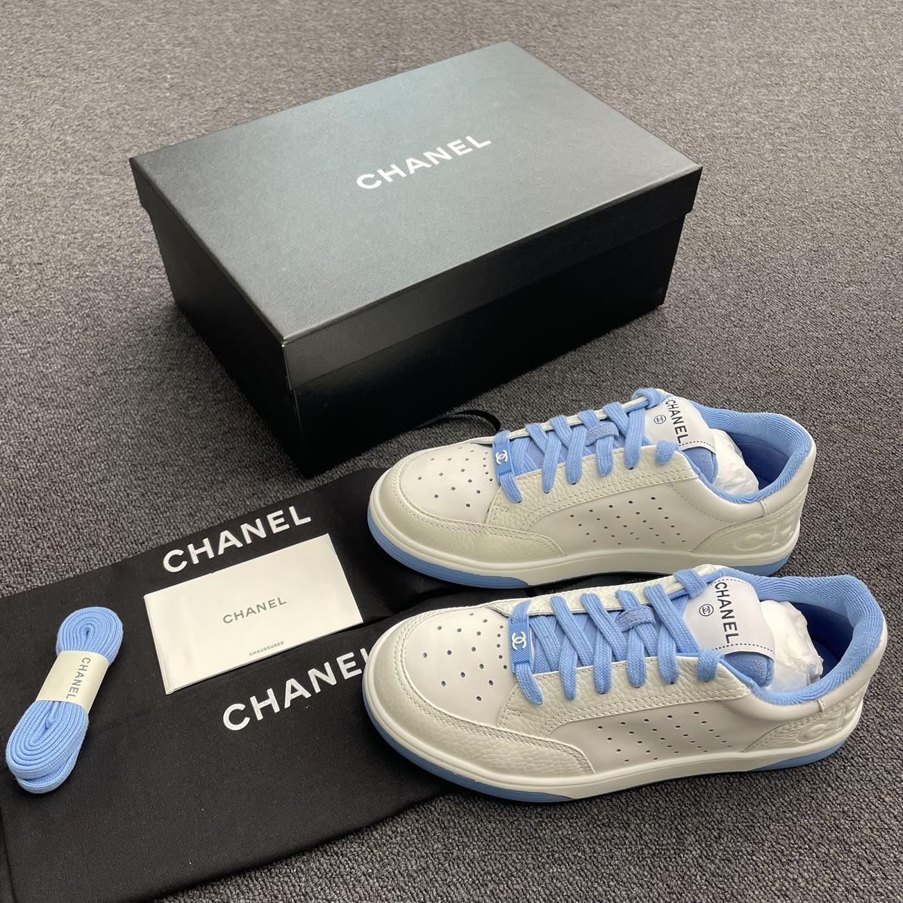 Chanel 22p Trainer White Black Burgundy Light Pink Blue (11) - newkick.cc