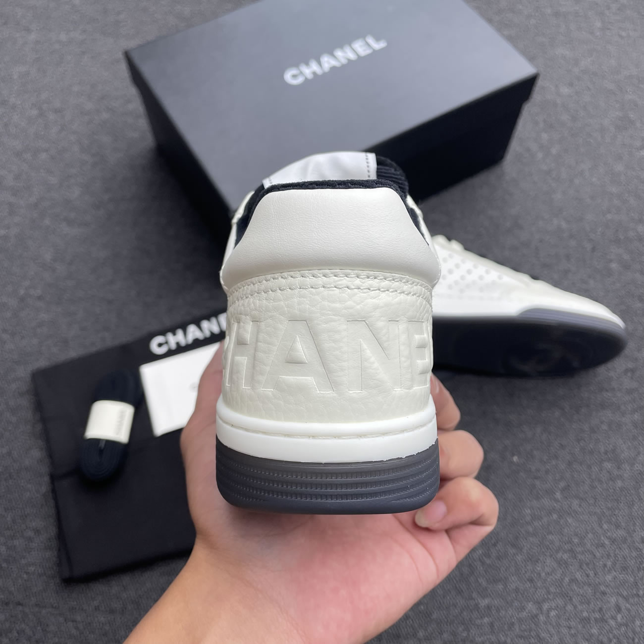 Chanel 22p Trainer White Black Burgundy Light Pink Blue (26) - newkick.cc