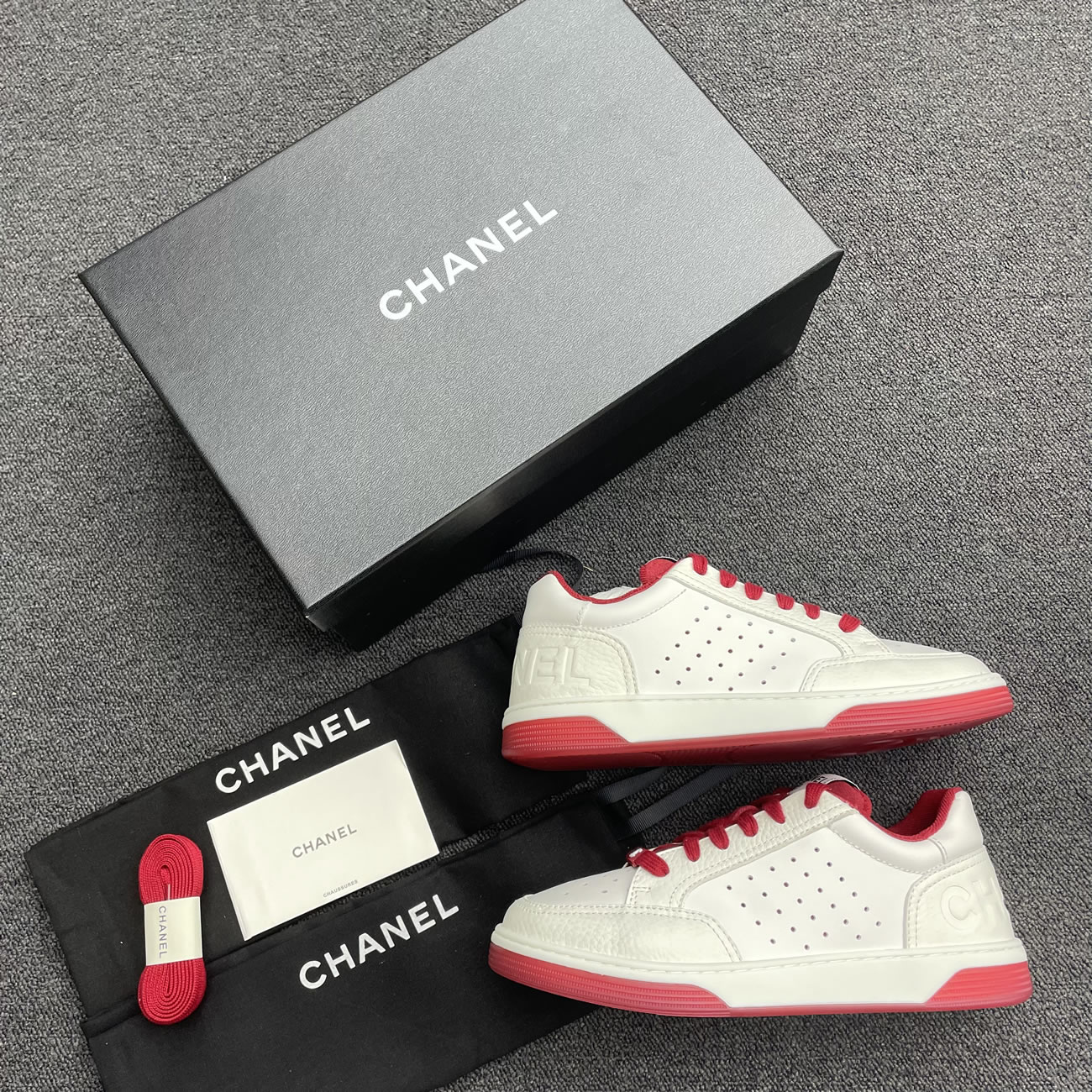 Chanel 22p Trainer White Black Burgundy Light Pink Blue (30) - newkick.cc