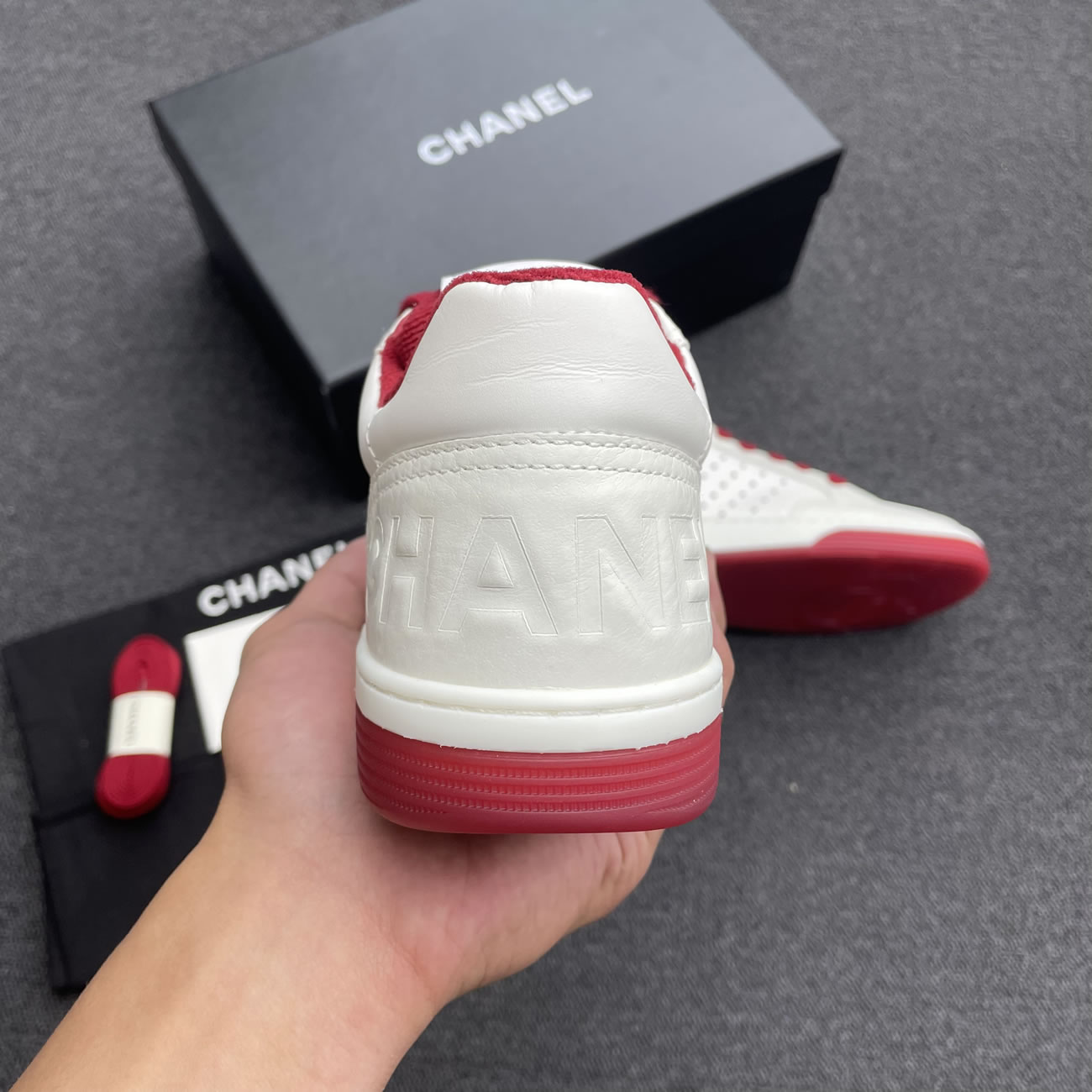 Chanel 22p Trainer White Black Burgundy Light Pink Blue (32) - newkick.cc