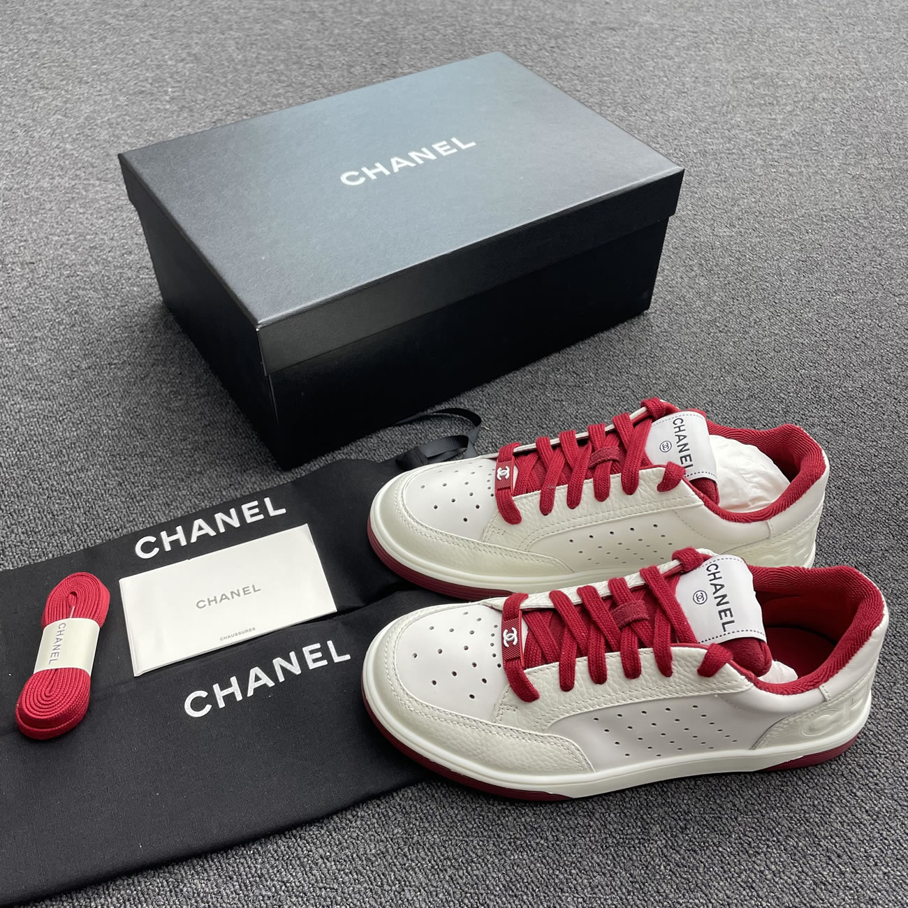 Chanel 22p Trainer White Black Burgundy Light Pink Blue (33) - newkick.cc