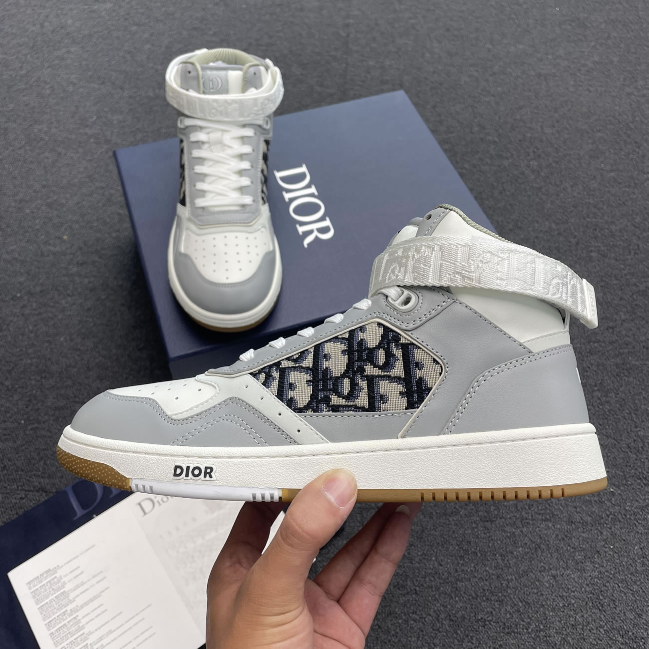 Dior B27 High Gray White 3sh132zir H165 (7) - newkick.cc