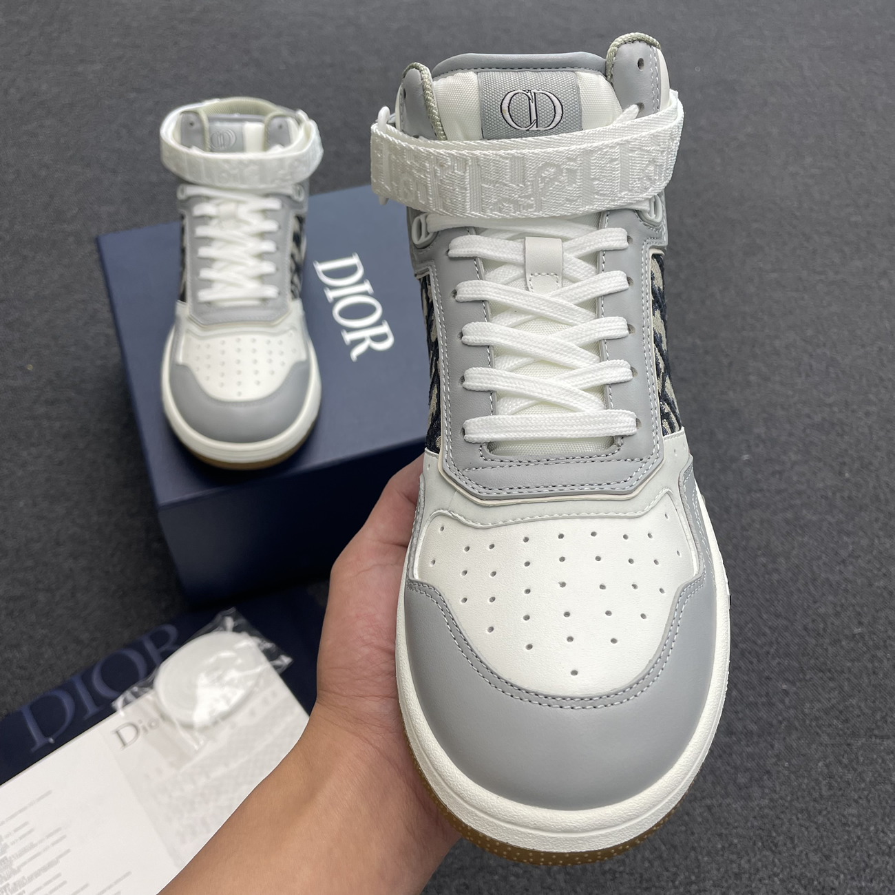 Dior B27 High Gray White 3sh132zir H165 (9) - newkick.cc