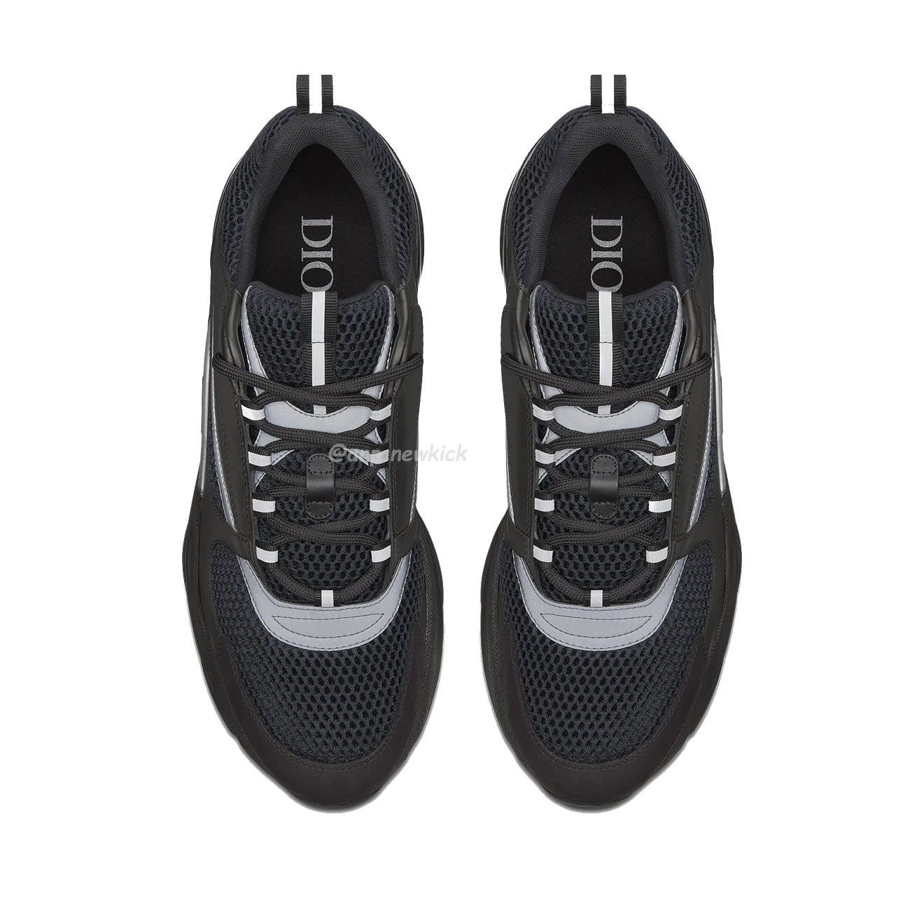 Dior B22 Sneaker Black Technical Mesh And Smooth Calfskin (3) - newkick.cc