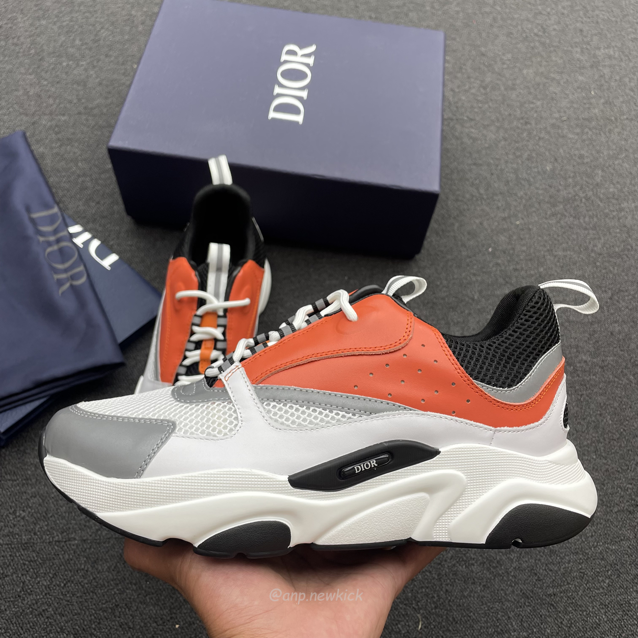 Dior B22 Orange White 3sn231yxx H369 (5) - newkick.cc