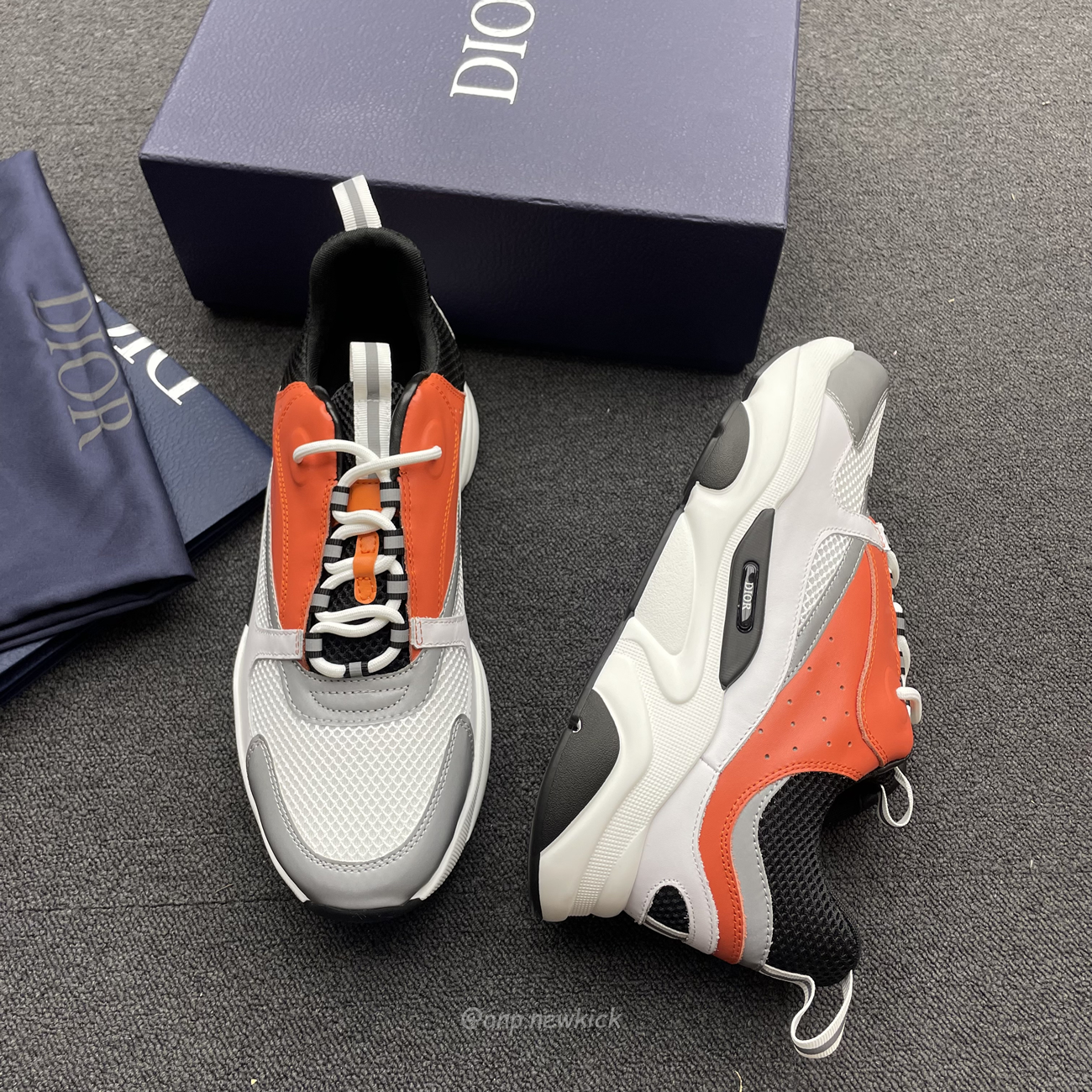 Dior B22 Orange White 3sn231yxx H369 (7) - newkick.cc