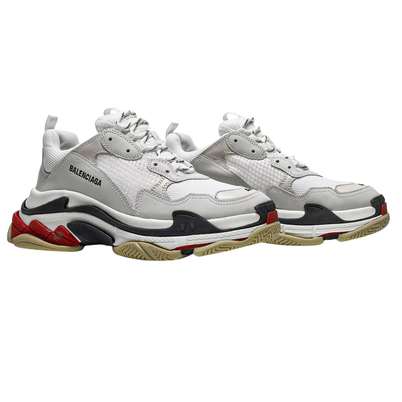 Balenciaga Triple S White Black Red 533882w09e19000 (2) - newkick.cc