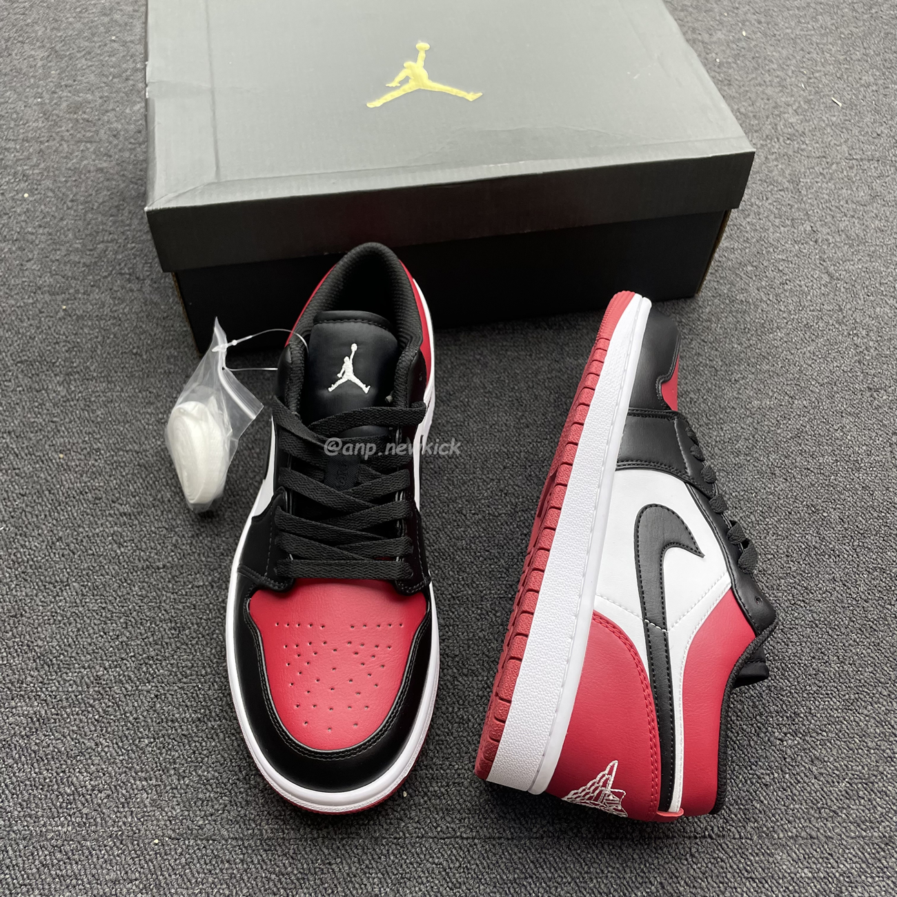 Air Jordan 1 Low Bred Toe 553558 612 (8) - newkick.cc