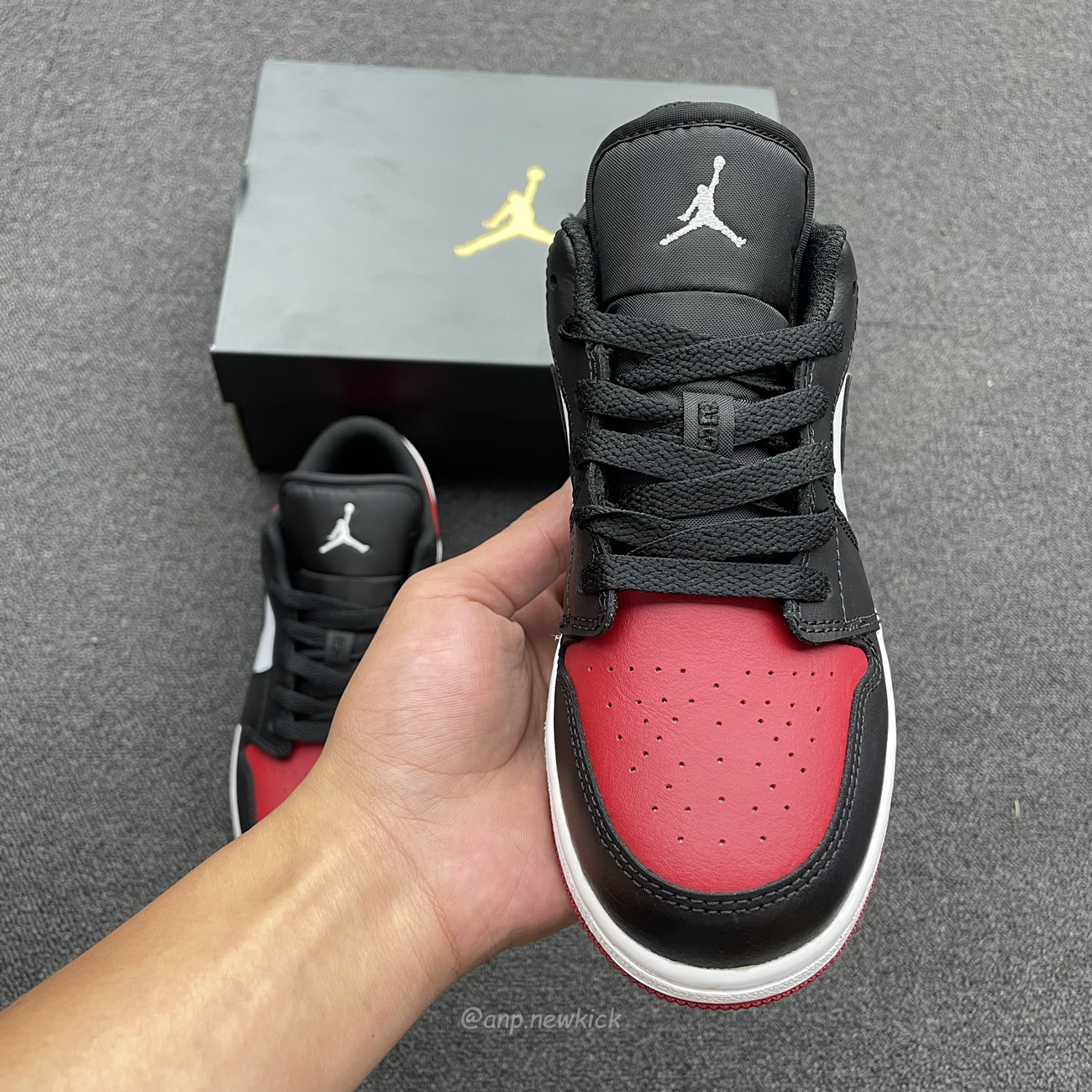 Air Jordan 1 Low Bred Toe Gs 553560 612 (11) - newkick.cc