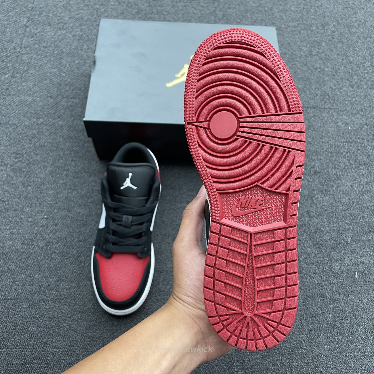 Air Jordan 1 Low Bred Toe Gs 553560 612 (13) - newkick.cc