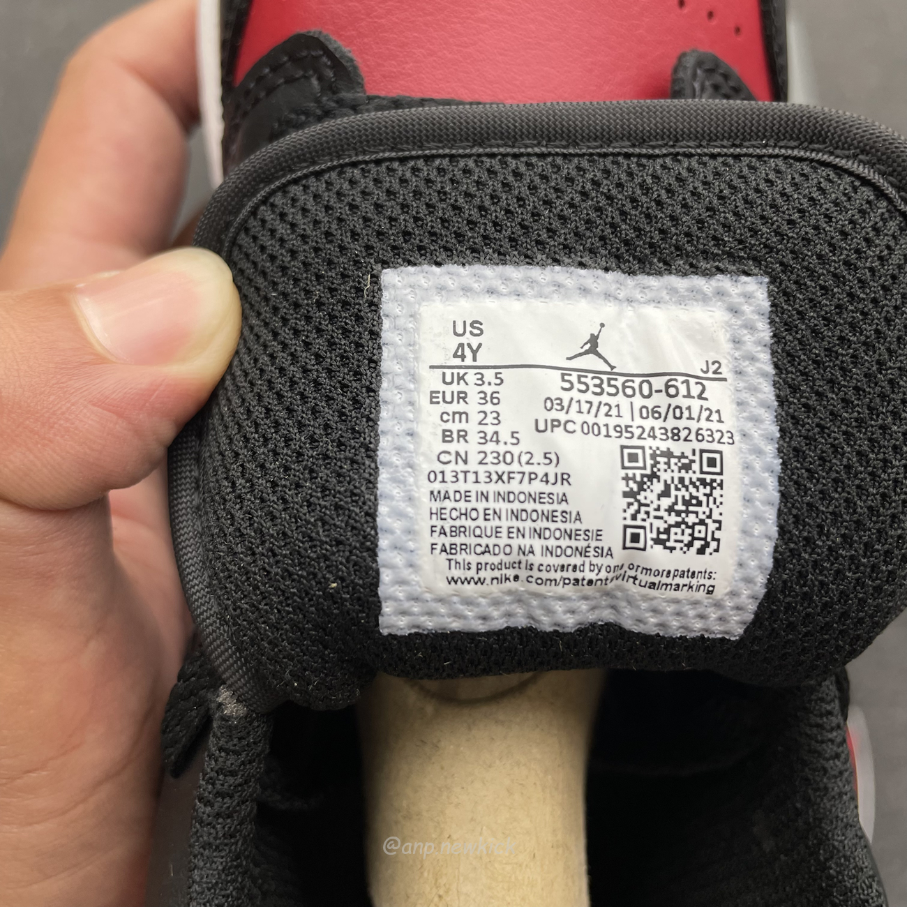 Air Jordan 1 Low Bred Toe Gs 553560 612 (5) - newkick.cc