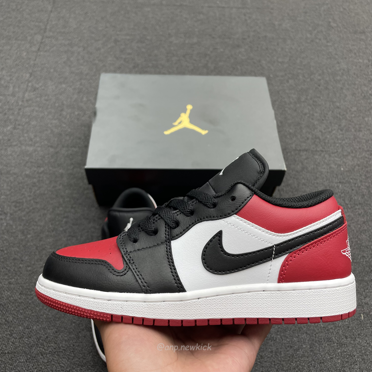 Air Jordan 1 Low Bred Toe Gs 553560 612 (7) - newkick.cc