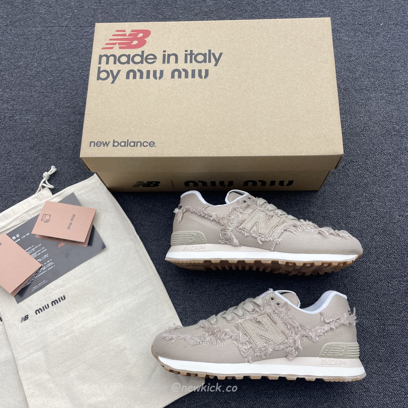 New Balance 574 Miu Miu Denim Colonial Beige (5) - newkick.cc