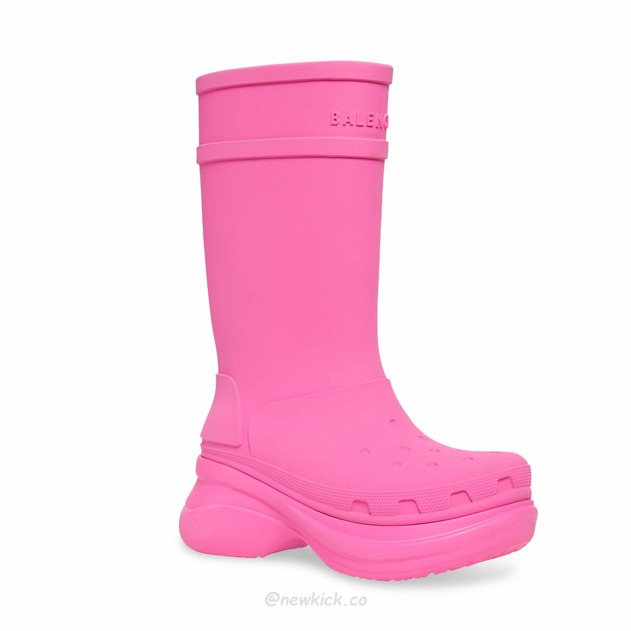 Balenciaga X Crocs Boot Black White Green Bright Pink Beige Rubber 677388w1s8e1000 (48) - newkick.cc