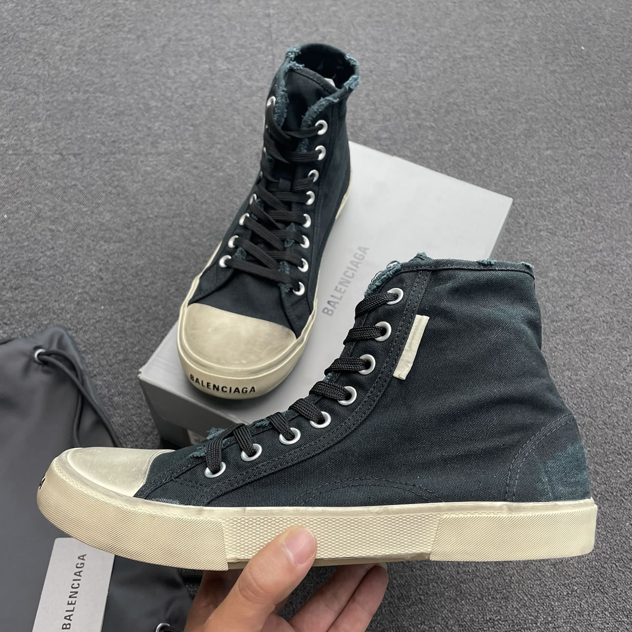 Balenciaga Paris High Top Black 688752w3rc11090 (5) - newkick.cc