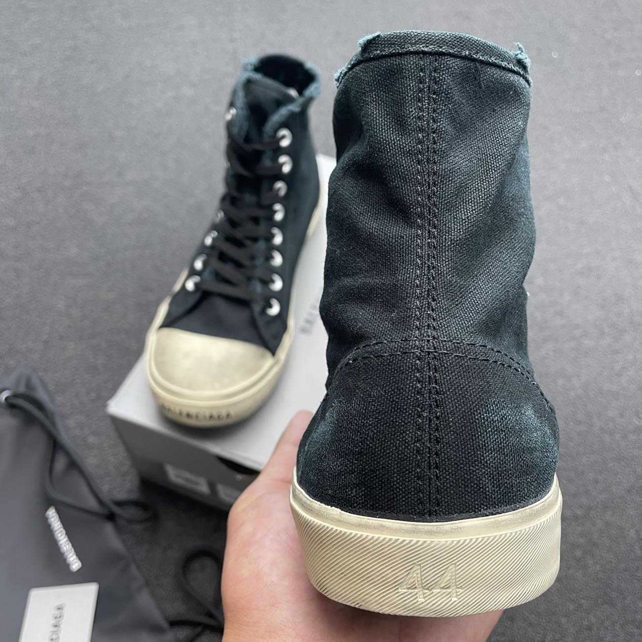 Balenciaga Paris High Top Black 688752w3rc11090 (7) - newkick.cc