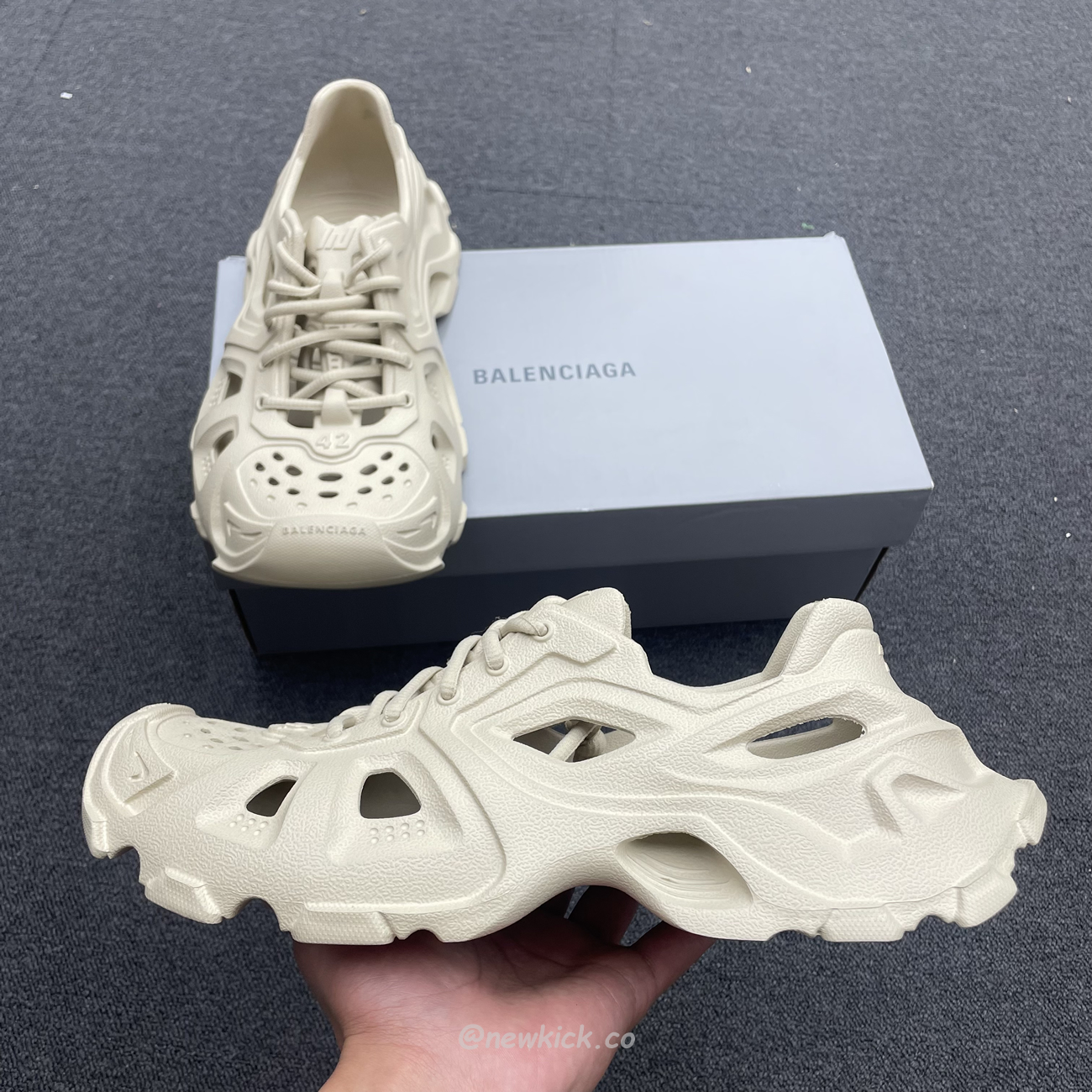 Balenciaga Hd Lace Up Black Beige (6) - newkick.cc