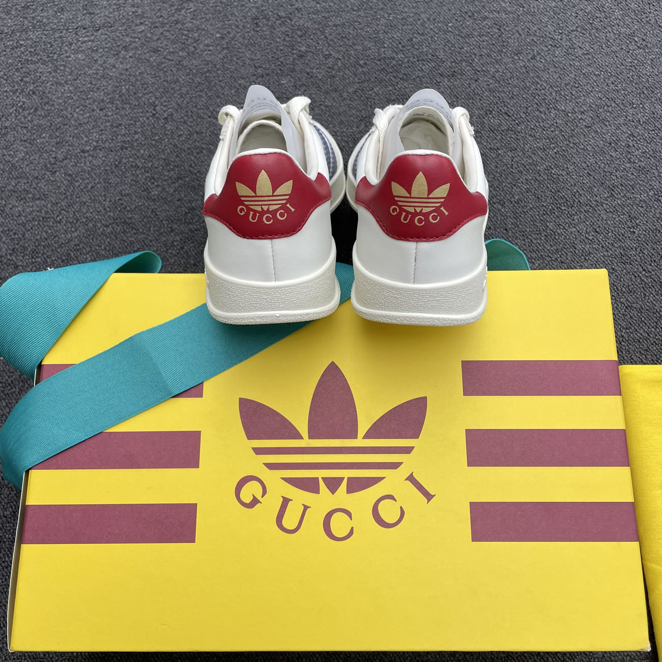 Adidas X Gucci Gazelle White 707847utt109060 (9) - newkick.cc