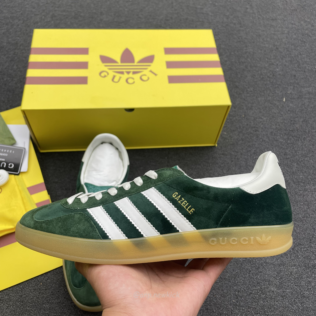 Adidas Gazelle Collegiate Green White Gum 707861utt109060 (6) - newkick.cc