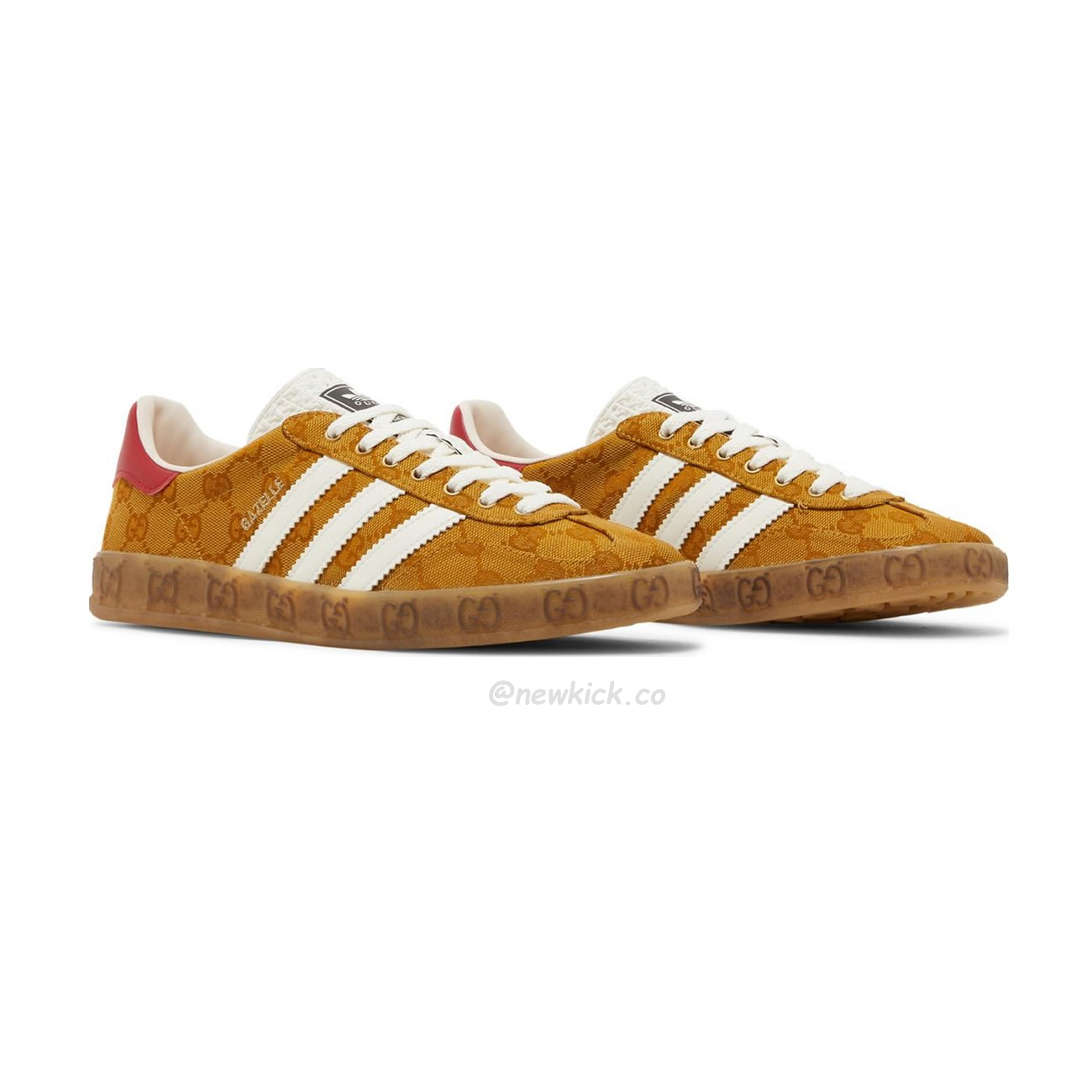 Adidas Gazelle Gucci Original Gg Beige Brown 707868 Uwv20 7162 (5) - newkick.cc