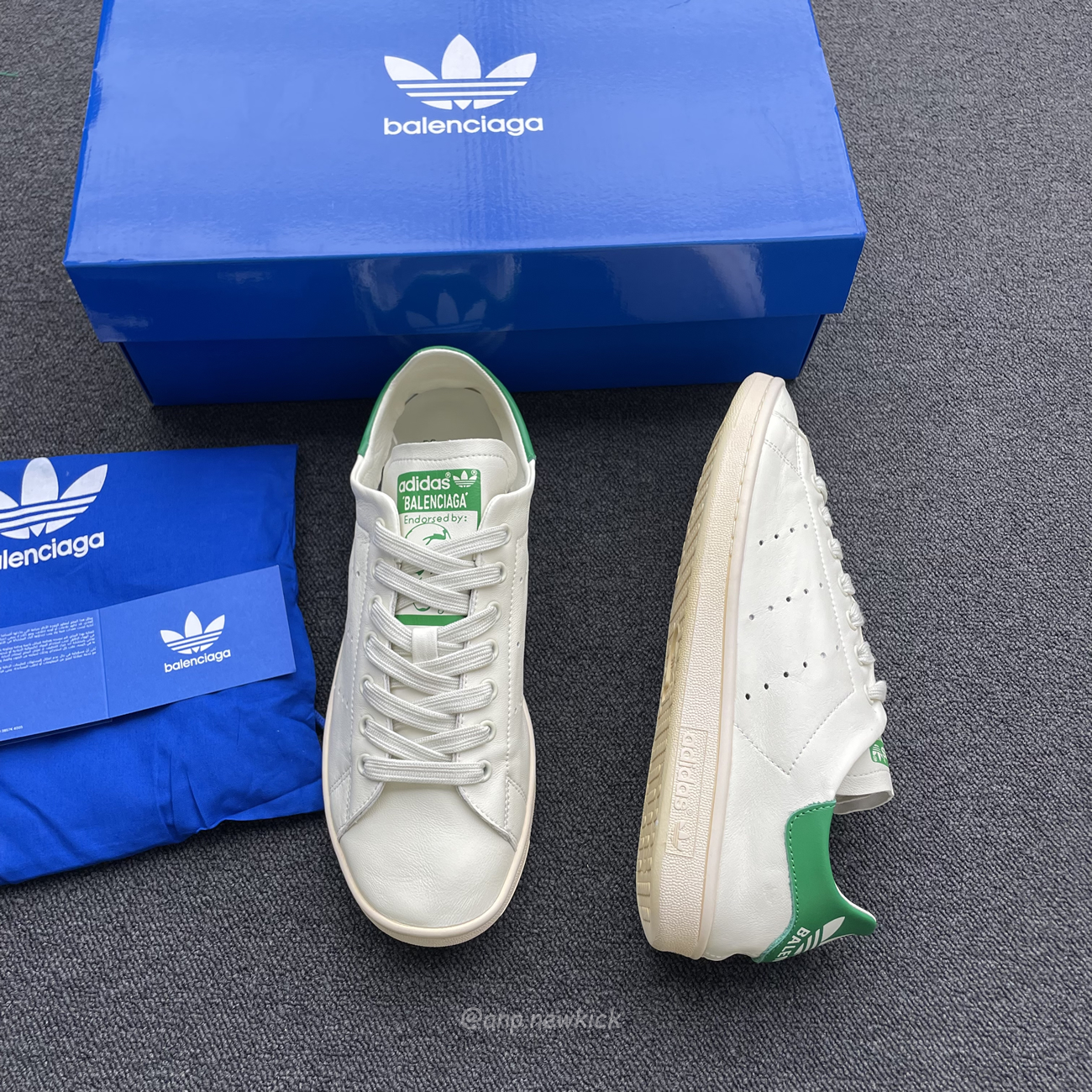 Adidas X Balenciaga Stan Smith Worn Out Off White Green 721835 Wbdv4 9703 (4) - newkick.cc