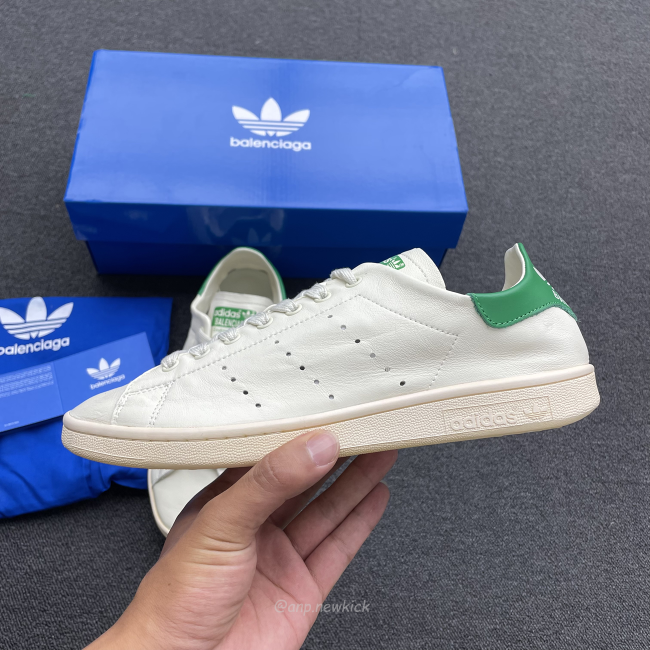 Adidas X Balenciaga Stan Smith Worn Out Off White Green 721835 Wbdv4 9703 (6) - newkick.cc