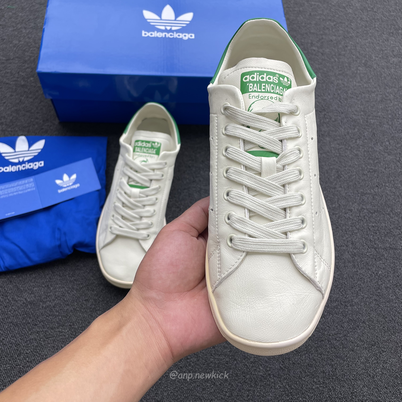 Adidas X Balenciaga Stan Smith Worn Out Off White Green 721835 Wbdv4 9703 (9) - newkick.cc