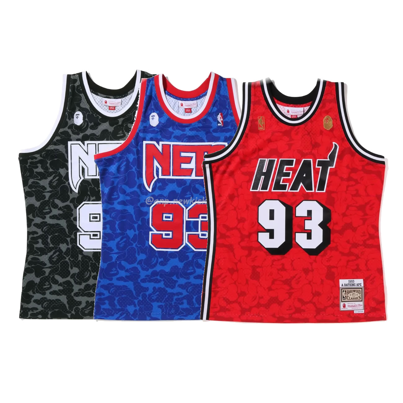 A Bathing Ape X Mitchell Ness New Jersey Nets Jersey Black Red Blue (1) - newkick.cc