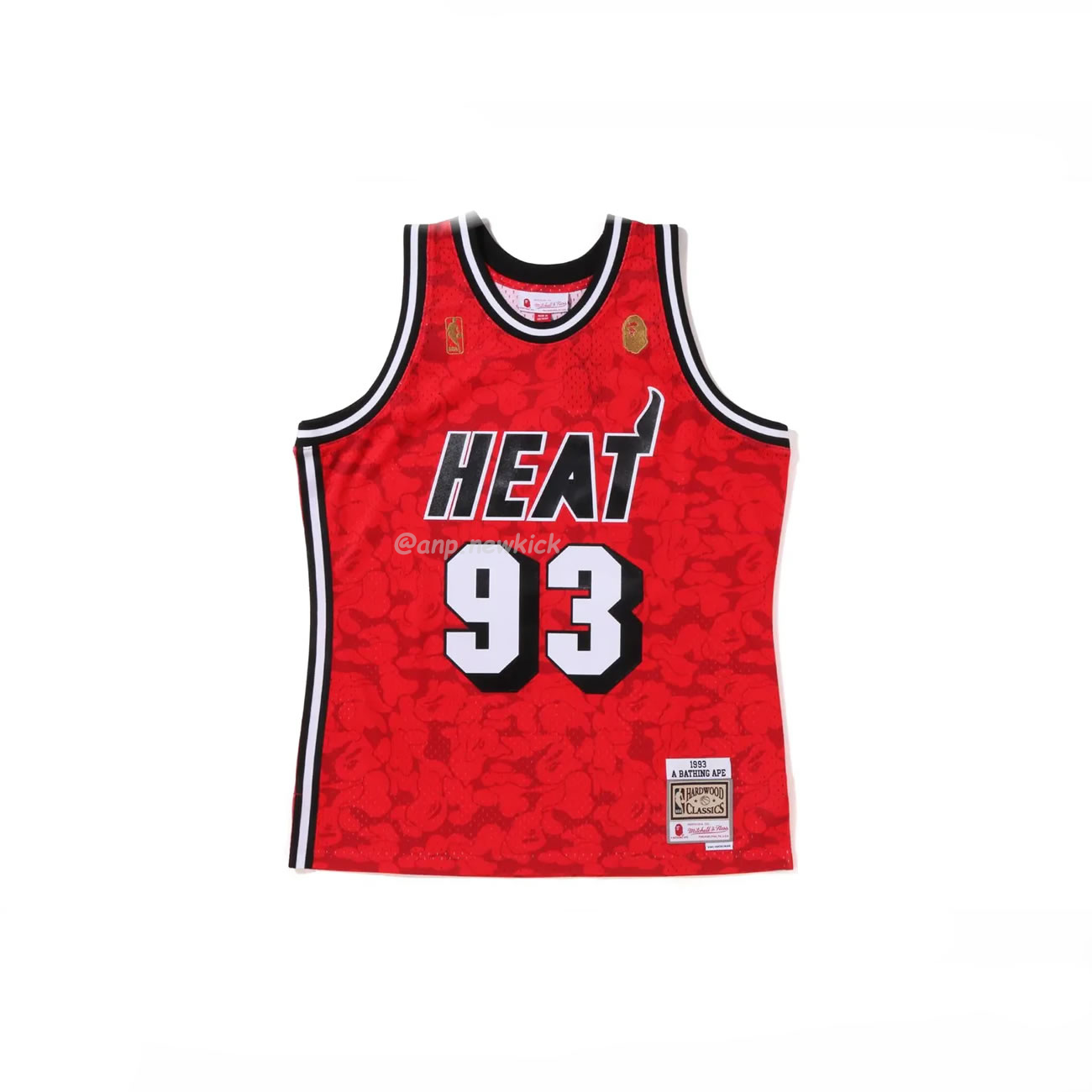 A Bathing Ape X Mitchell Ness New Jersey Nets Jersey Black Red Blue (2) - newkick.cc