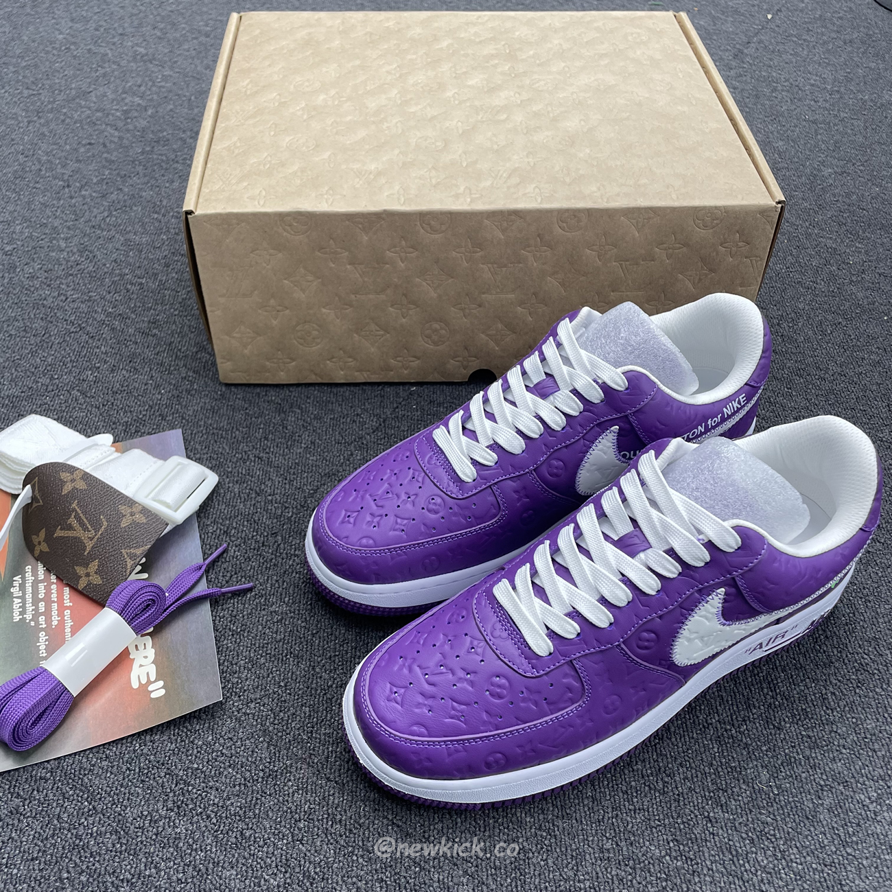 Lv X Nike Air Force 1 Low Purple (2) - newkick.cc