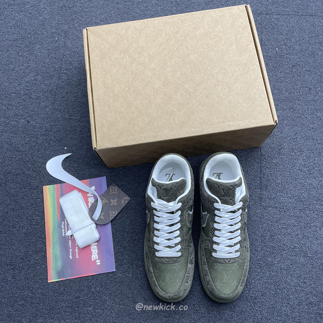 Lv X Nike Air Force 1 Low Green (5) - newkick.cc