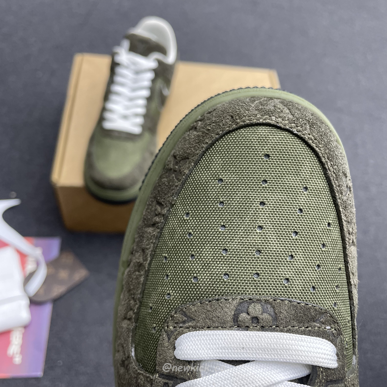 Lv X Nike Air Force 1 Low Green (6) - newkick.cc