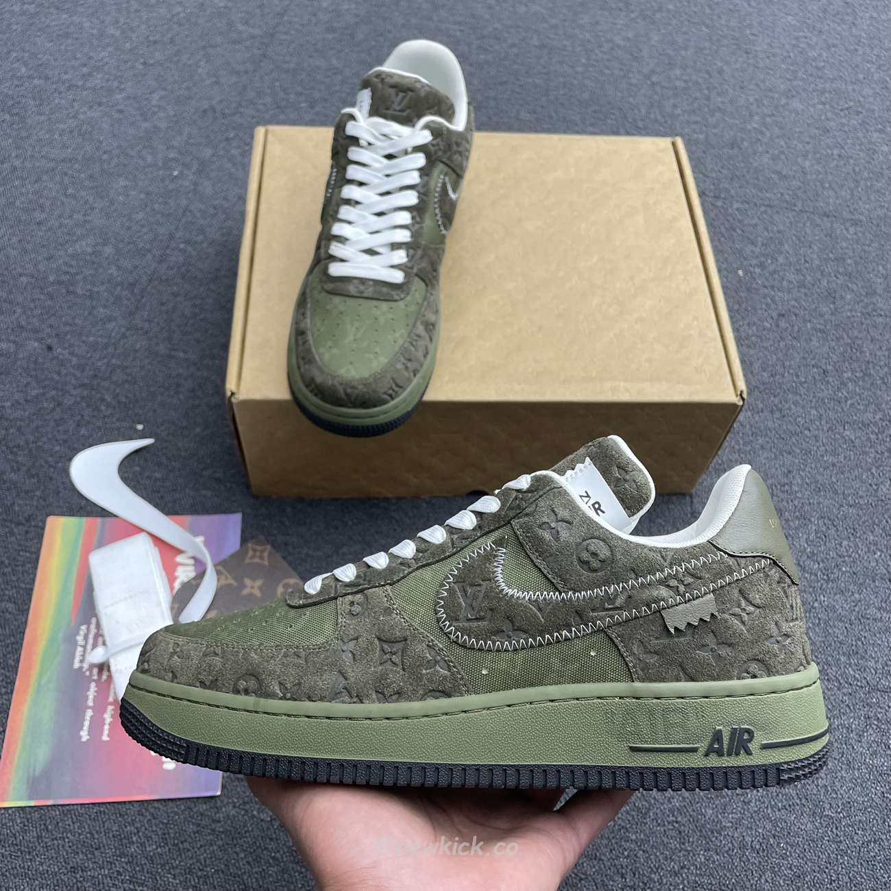 Lv X Nike Air Force 1 Low Green (8) - newkick.cc