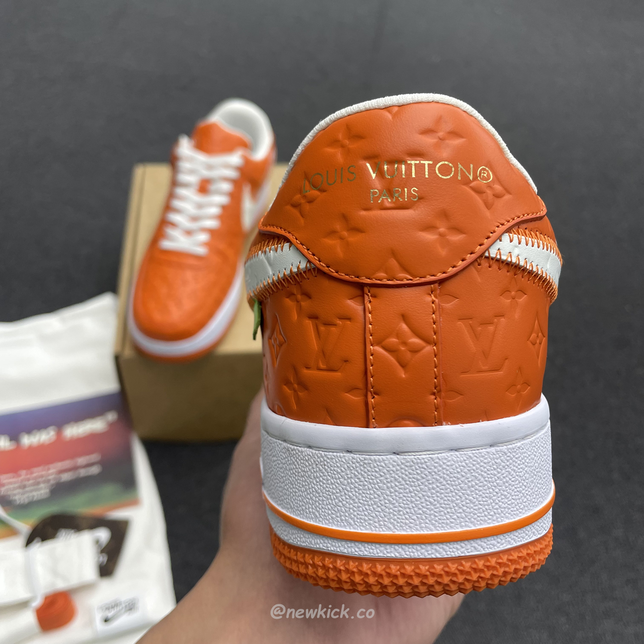 Lv X Nike Air Force 1 Low Orange (3) - newkick.cc