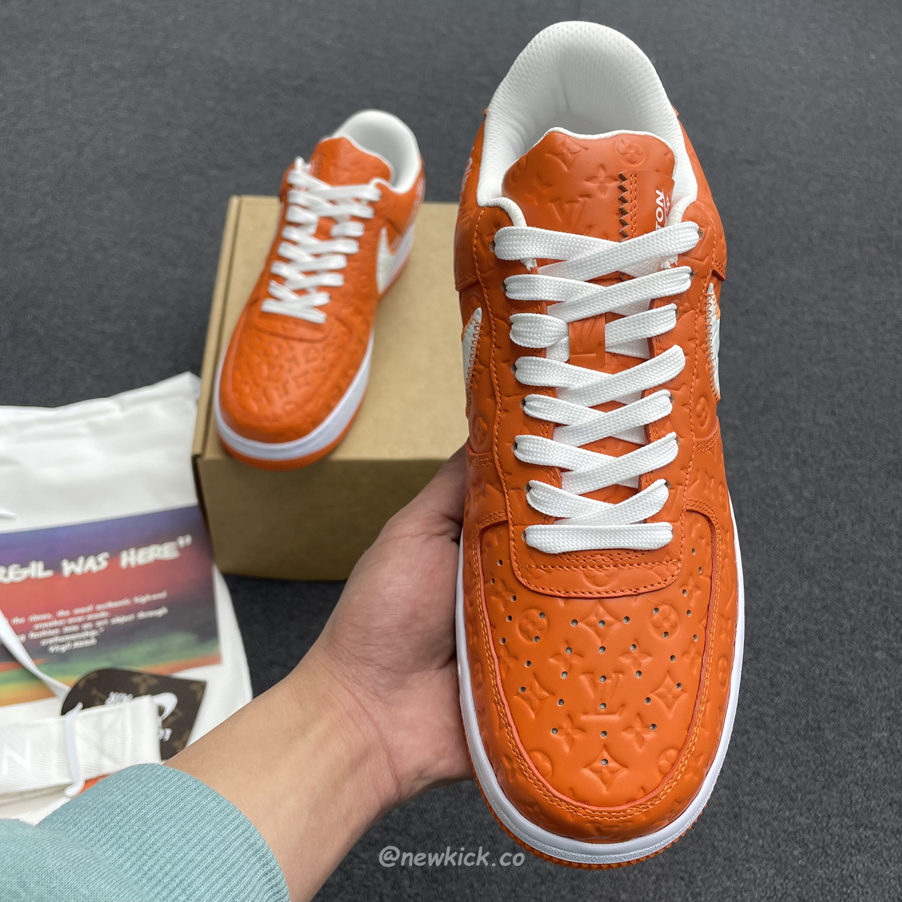 Lv X Nike Air Force 1 Low Orange (4) - newkick.cc