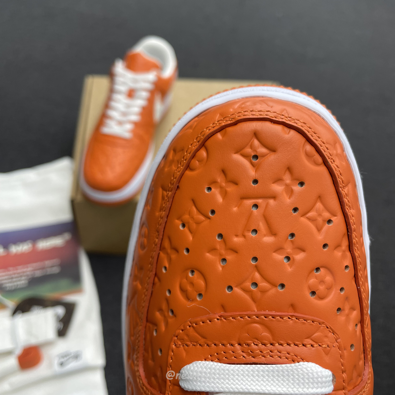 Lv X Nike Air Force 1 Low Orange (5) - newkick.cc