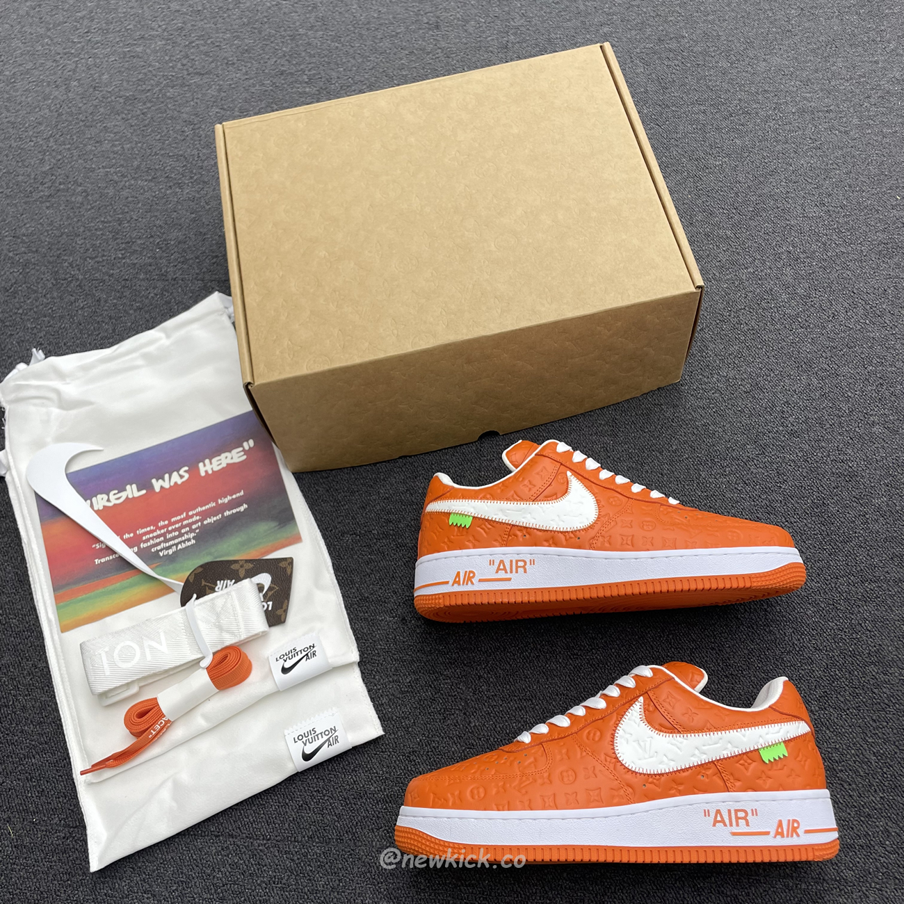 Lv X Nike Air Force 1 Low Orange (6) - newkick.cc