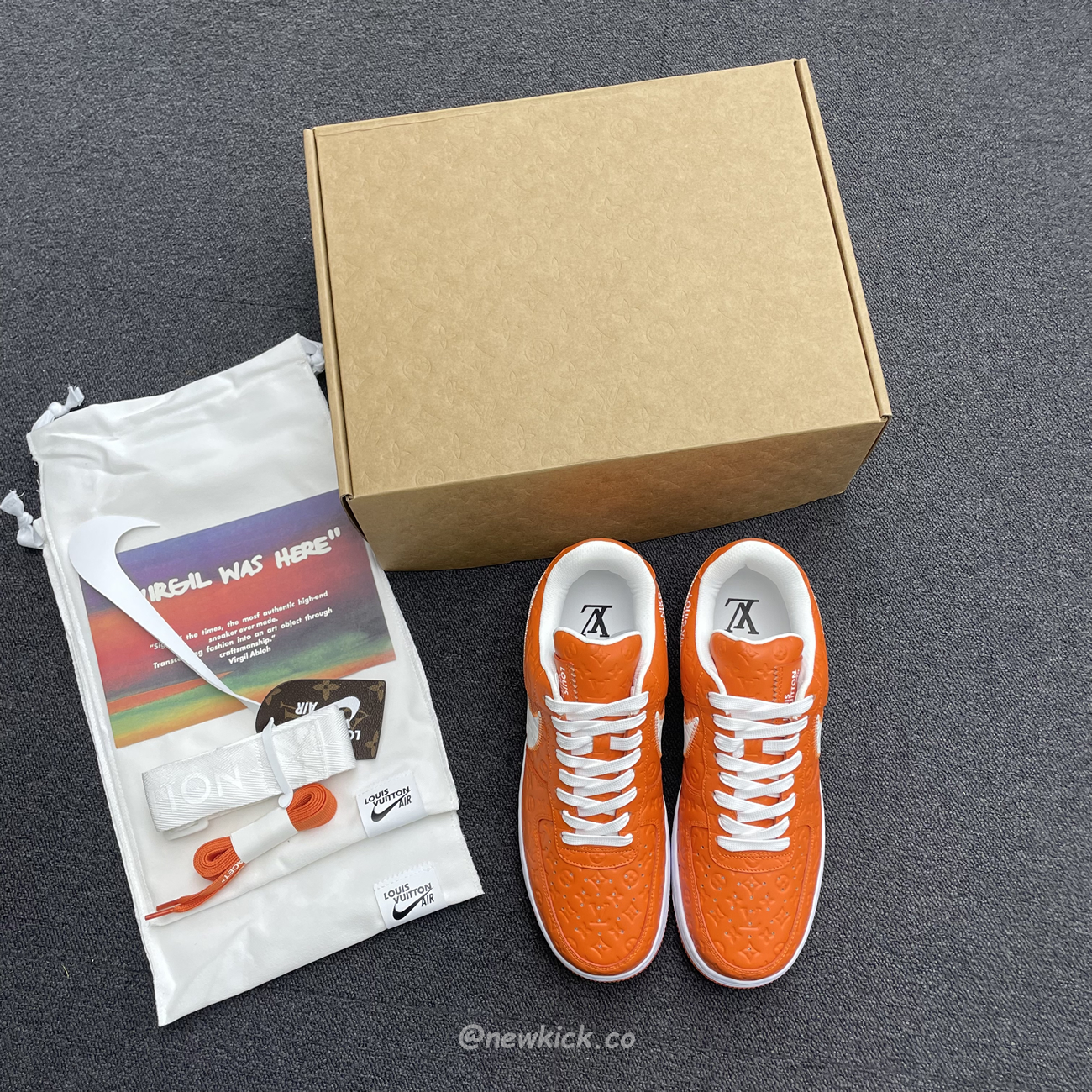 Lv X Nike Air Force 1 Low Orange (7) - newkick.cc