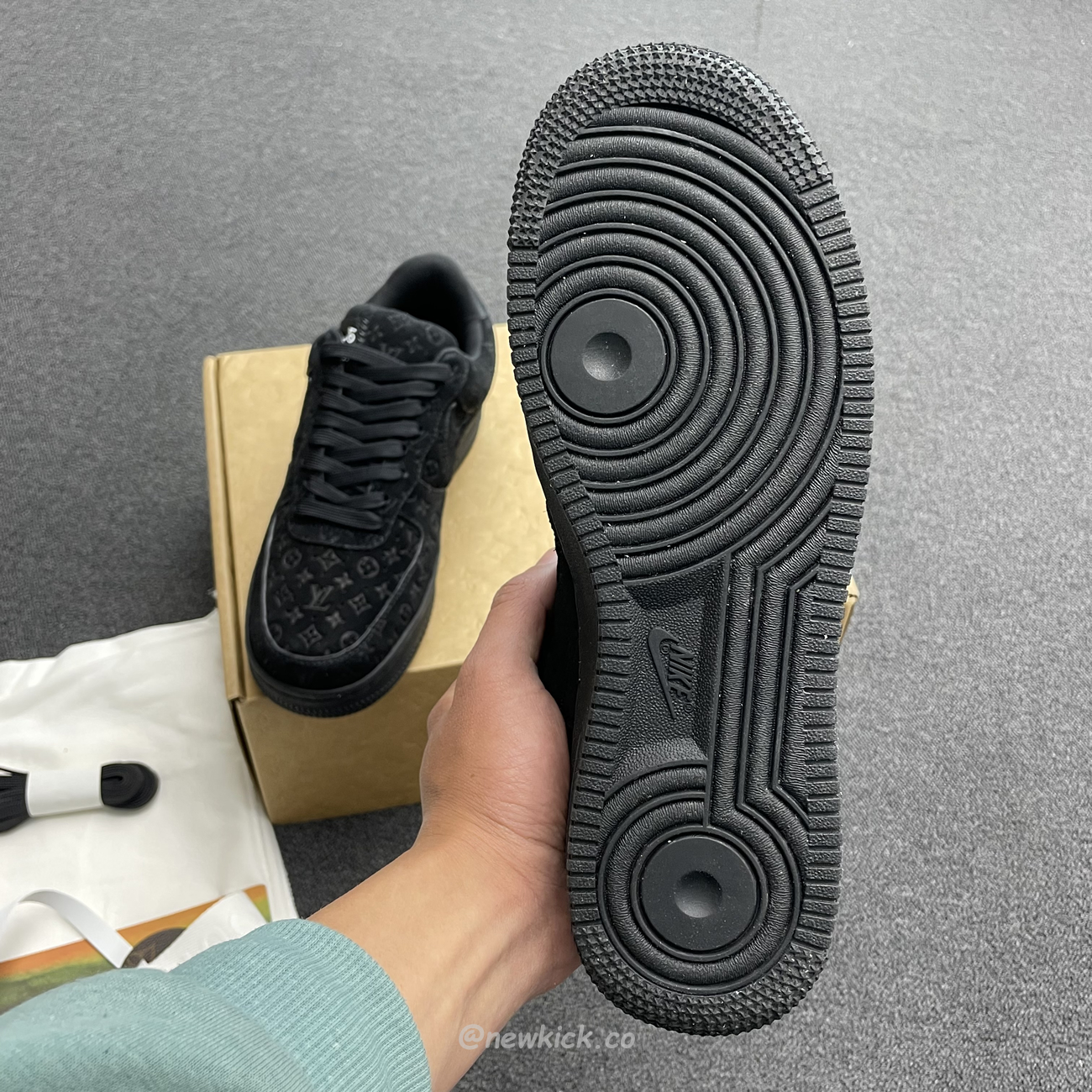 Louis Vuitton Nike Air Force 1 Low By Virgil Abloh Black (12) - newkick.cc