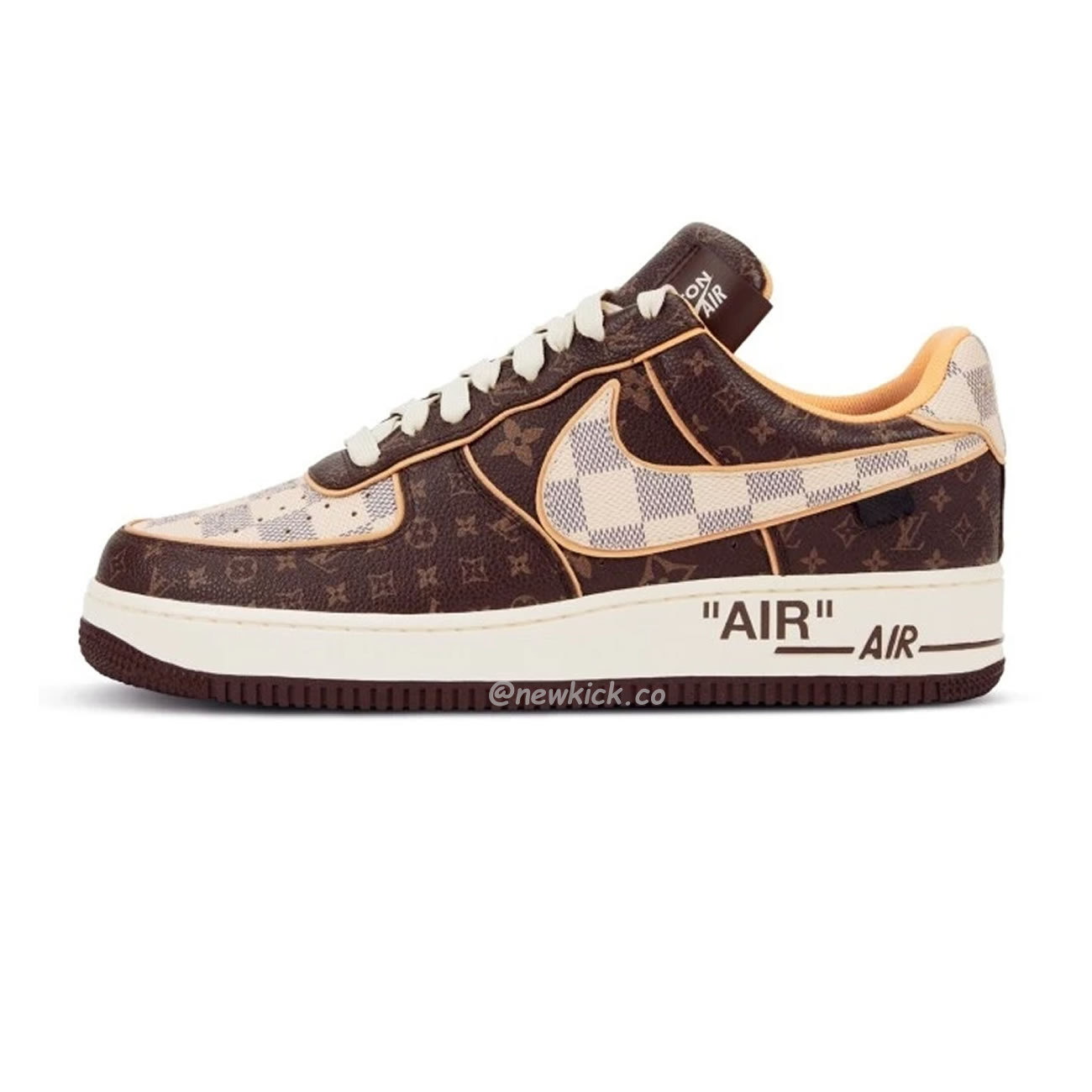 Nike Air Force 1 Low Louis Vuitton Monogram Brown Damier Azur (9) - newkick.cc