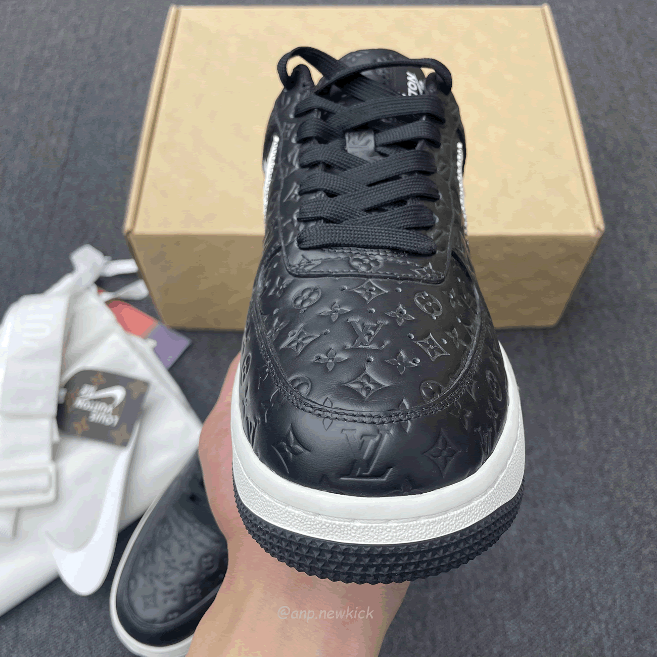 Louis Vuitton Nike Air Force 1 Low By Virgil Abloh White Black (7) - newkick.cc