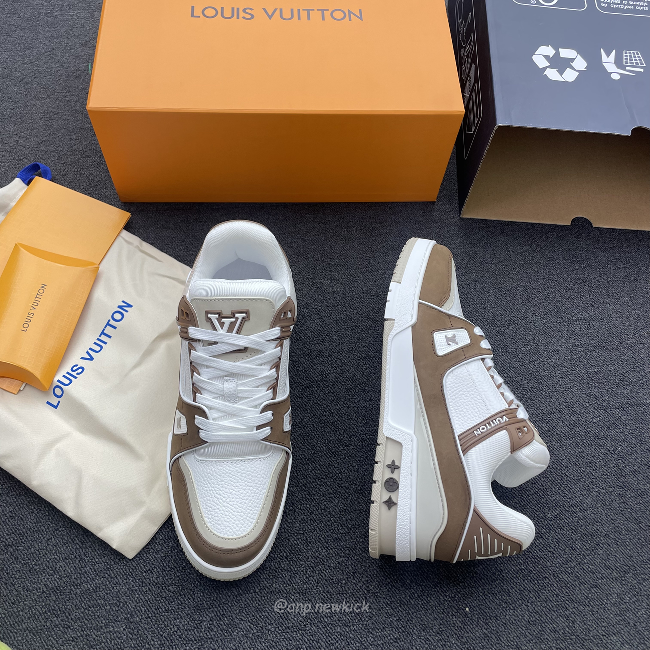 Louis Vuitton Lv Trainer White Brown Ag6u3amdbjn430 (2) - newkick.cc