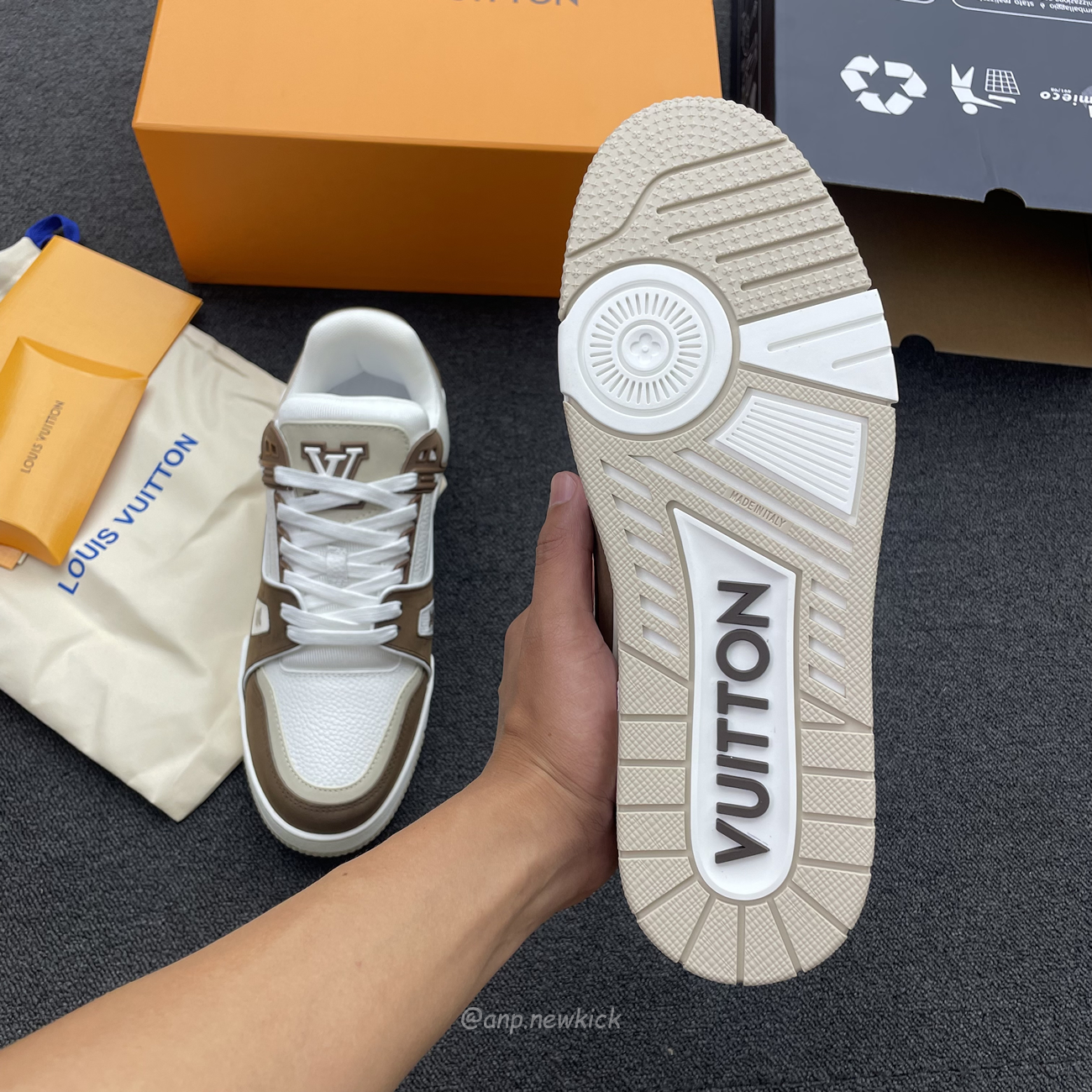 Louis Vuitton Lv Trainer White Brown Ag6u3amdbjn430 (5) - newkick.cc