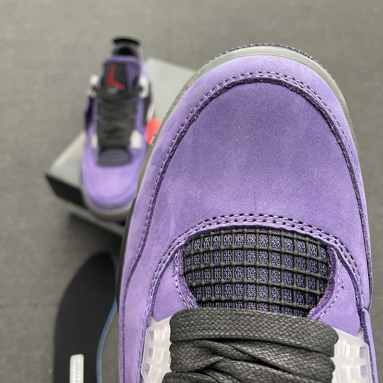 Travis Scott X Air Jordan 4 Retro Purple Aj4 766302 (5) - newkick.cc