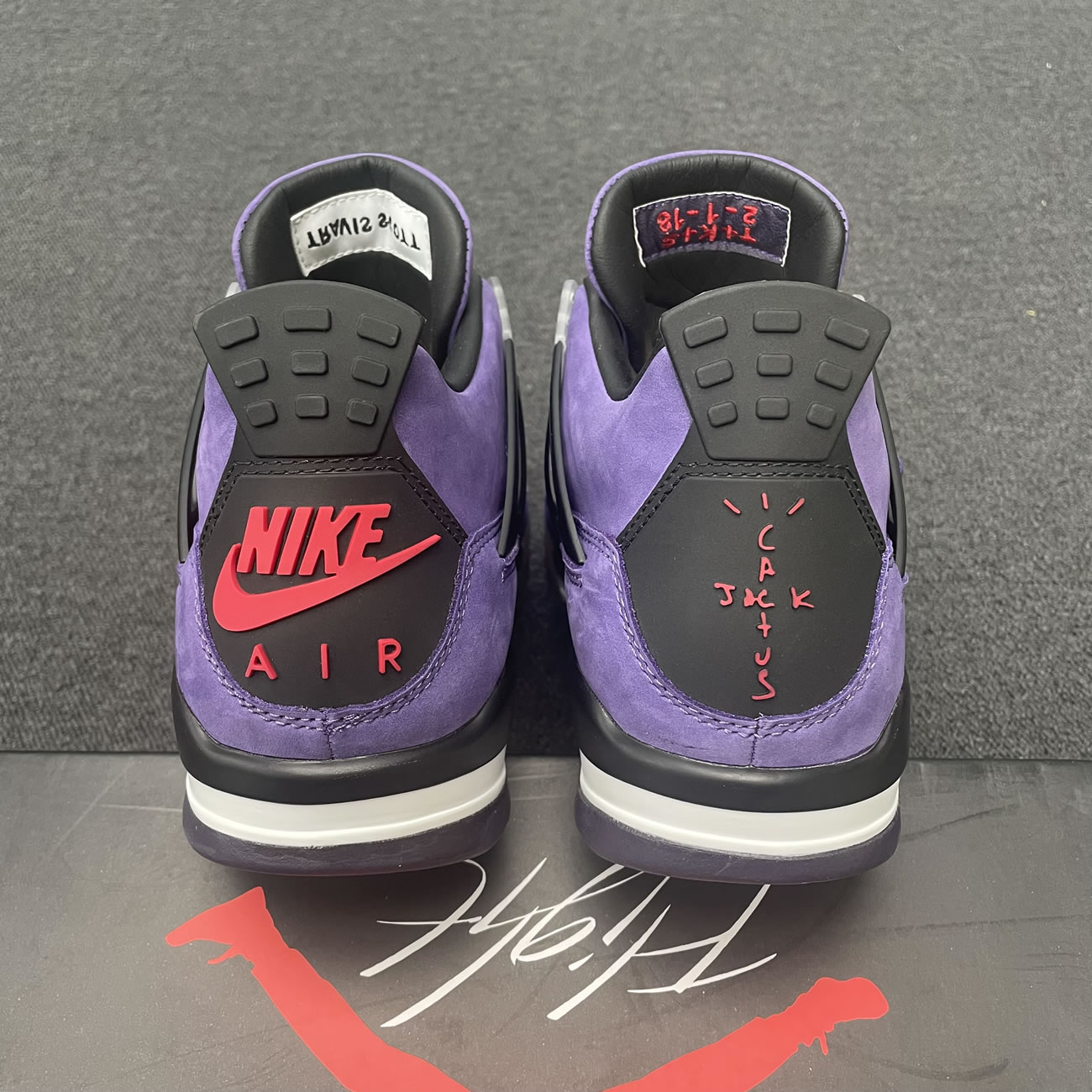 Travis Scott X Air Jordan 4 Retro Purple Aj4 766302 (6) - newkick.cc