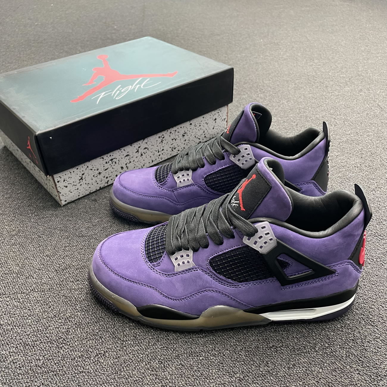 Travis Scott X Air Jordan 4 Retro Purple Aj4 766302 (7) - newkick.cc