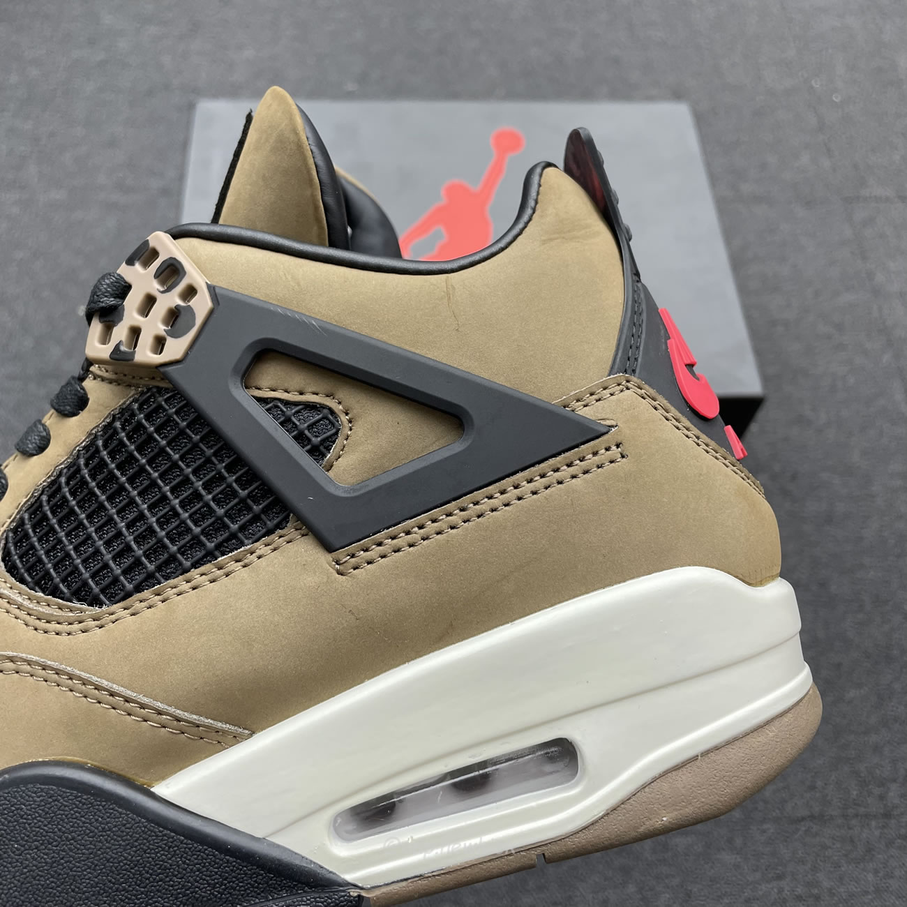 Air Jordan 4 X Travis Scott Olive Grey Black Aj4 882335 (4) - newkick.cc