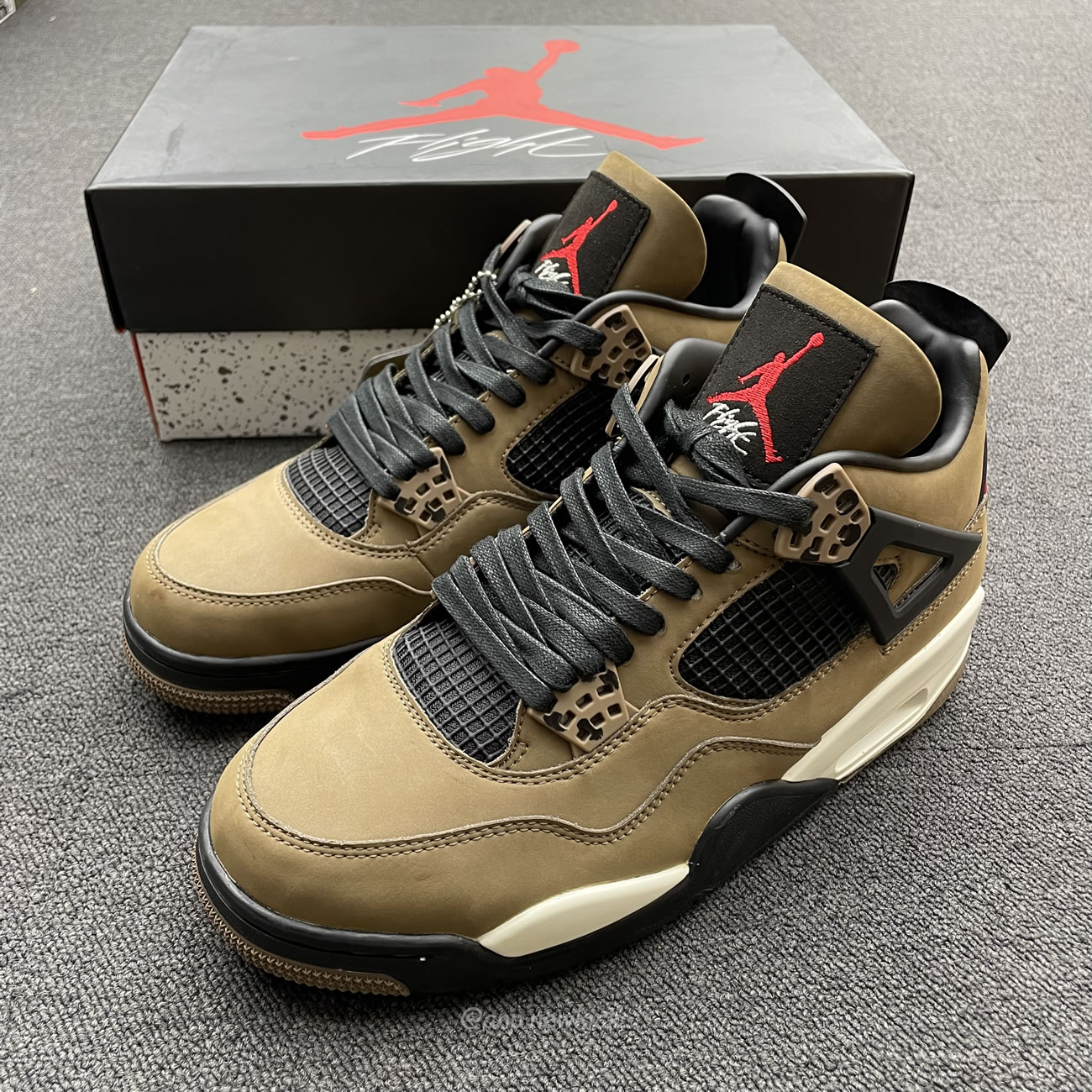 Air Jordan 4 X Travis Scott Olive Grey Black Aj4 882335 (5) - newkick.cc